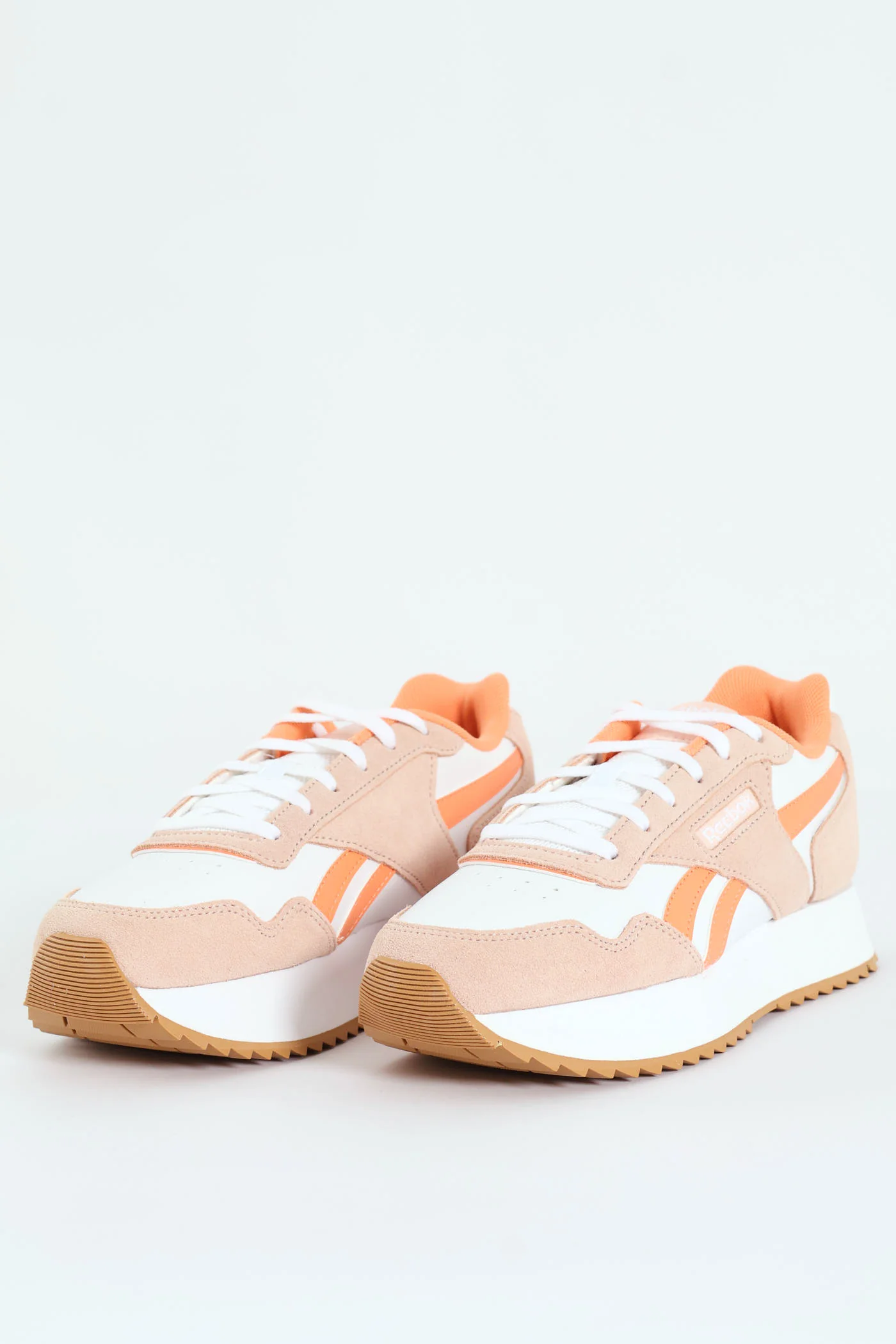 Glide Ripple Double Lace Up Sneaker - White/Beige - Image 2