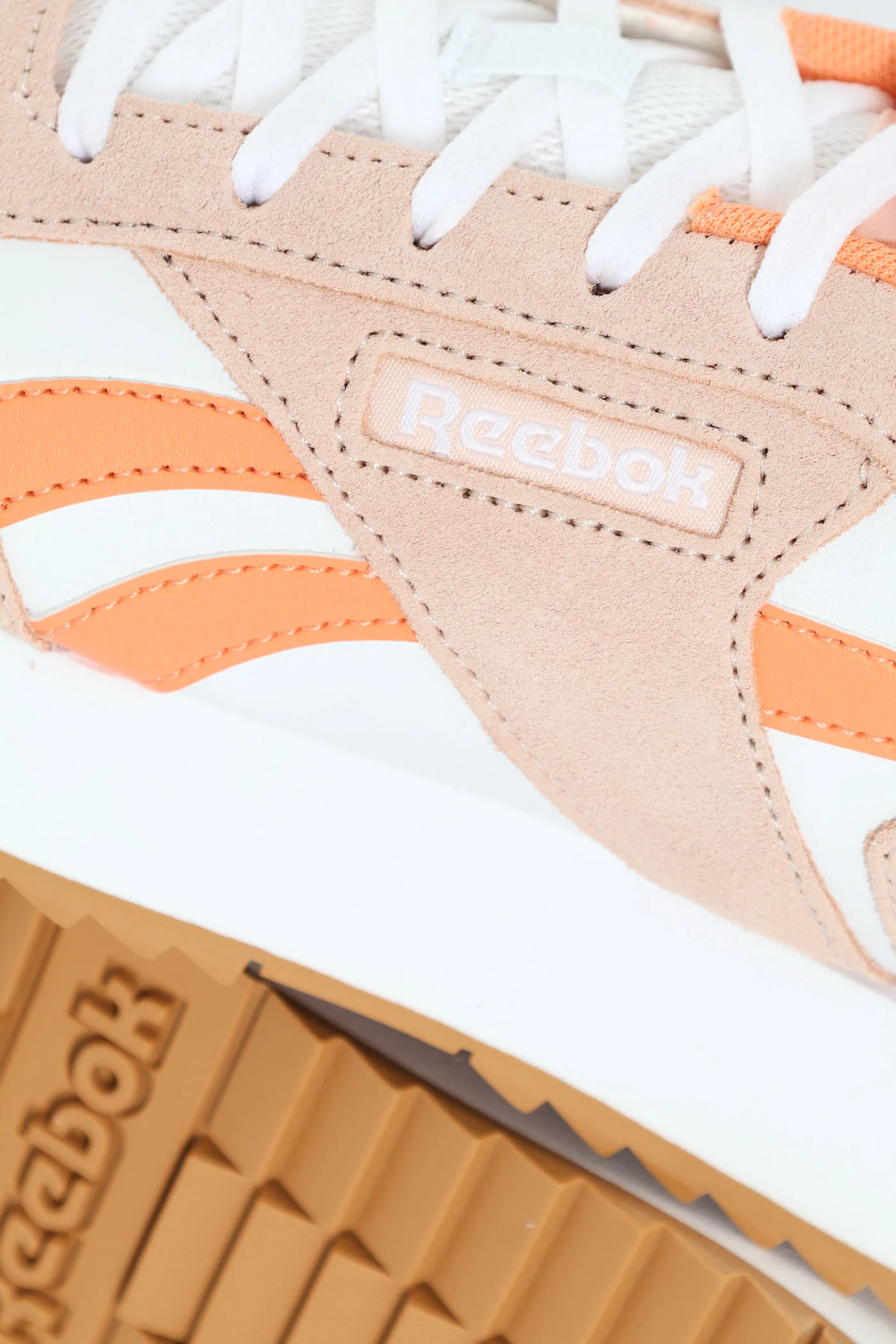 Glide Ripple Double Lace Up Sneaker - White/Beige - Image 5