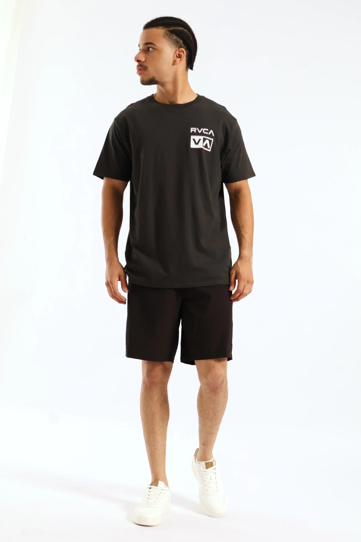 Glitch Red Stitch Tee - Black - Image 3