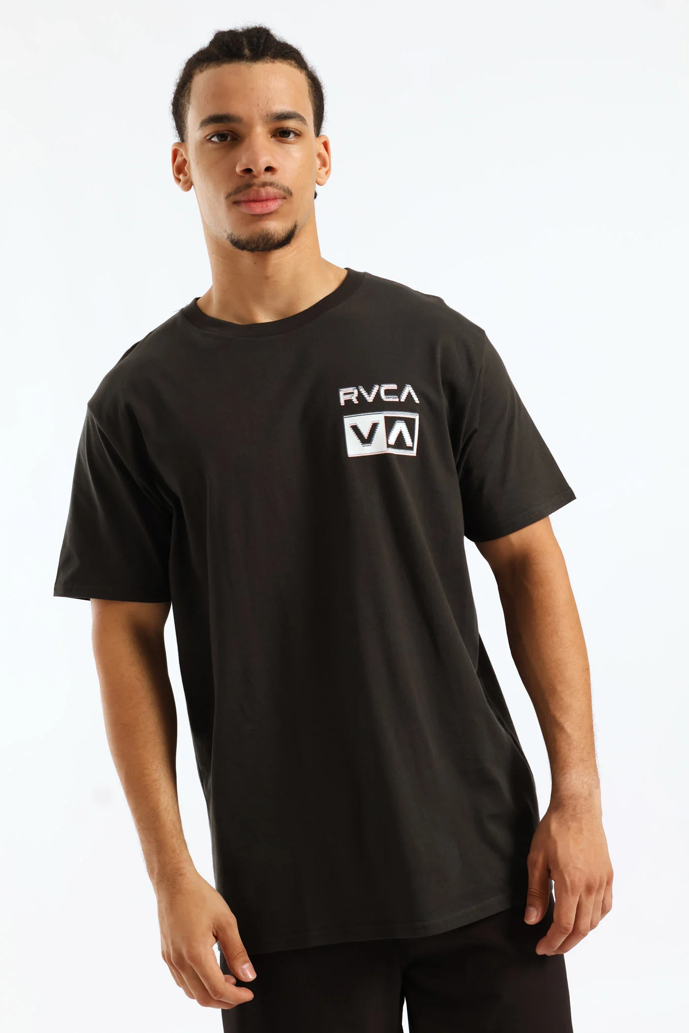 Glitch Red Stitch Tee - Black - Image 4