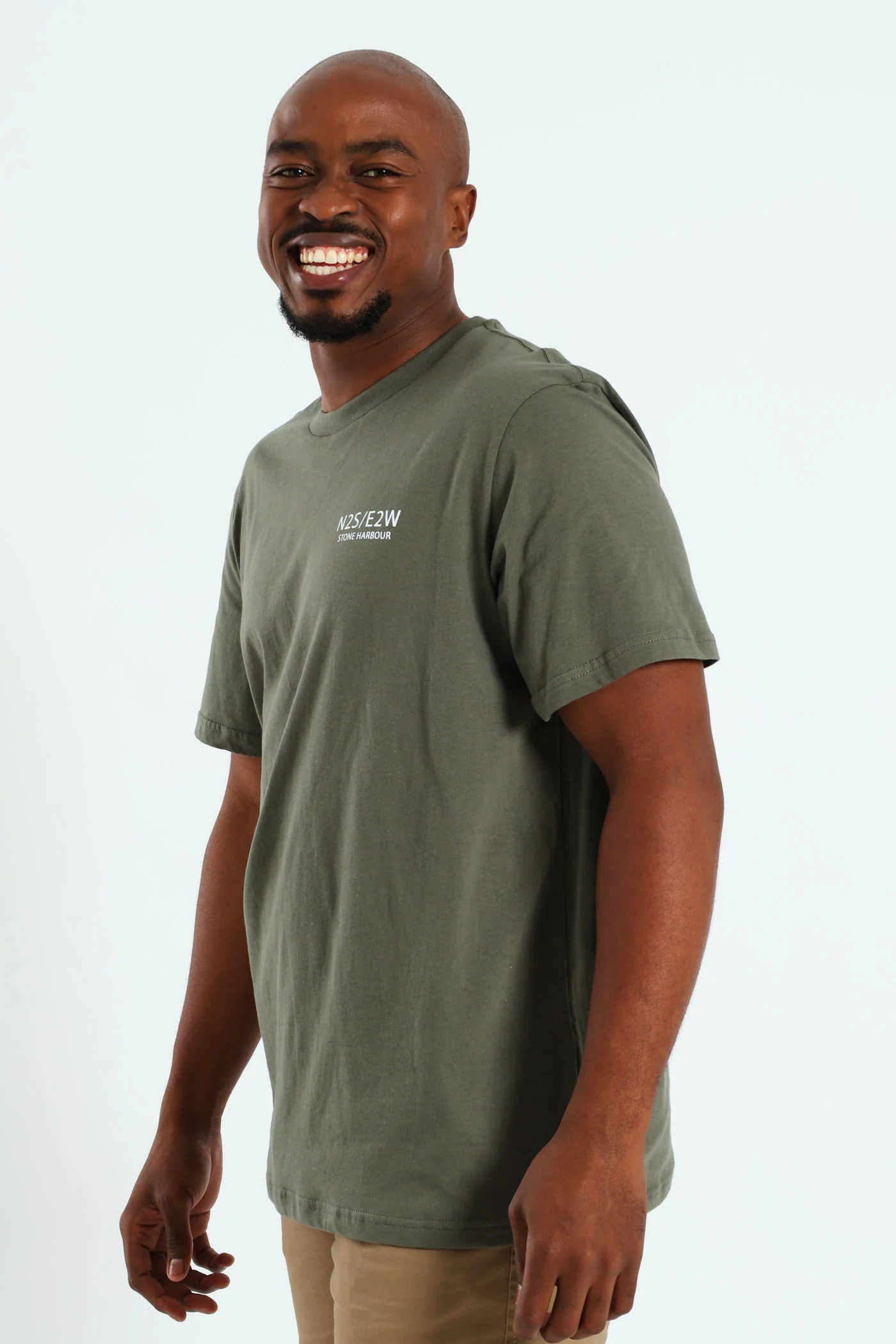 Global Radar Front & Back Print Tee - Fatigue - Image 3