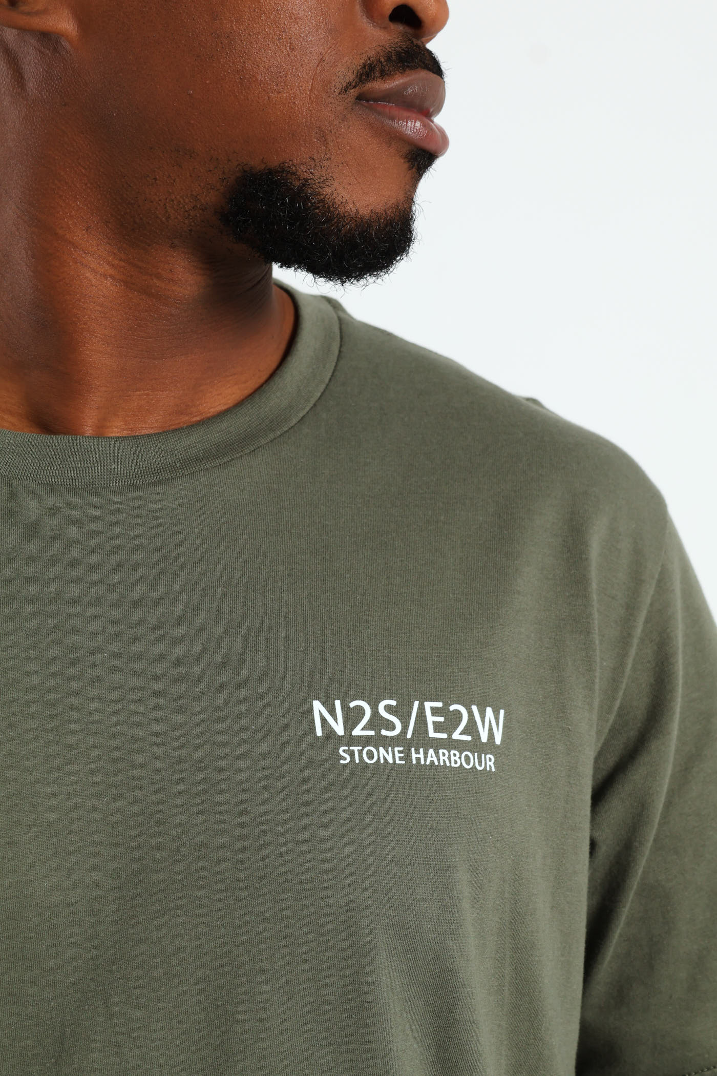 Global Radar Front & Back Print Tee - Fatigue - Image 4
