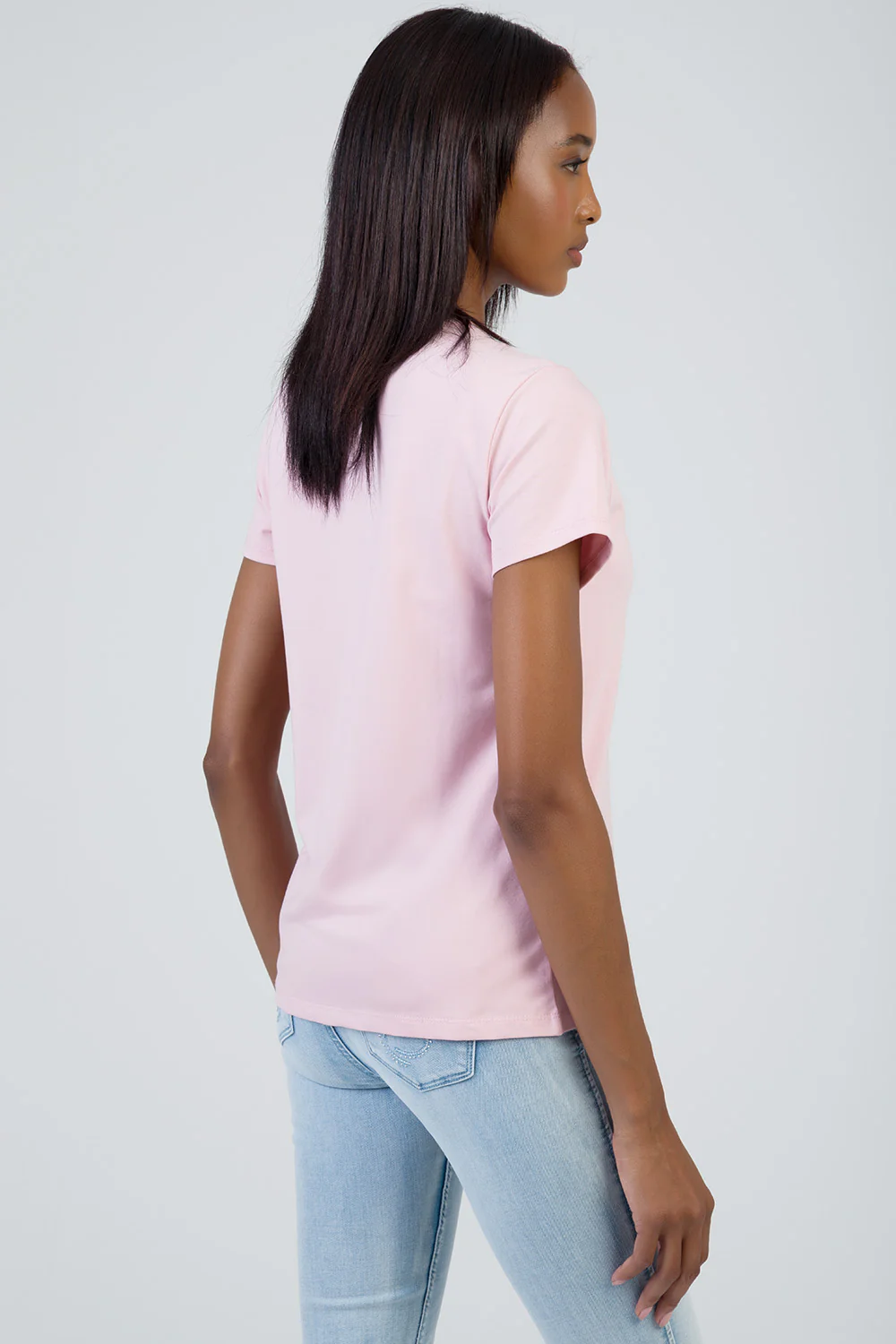 Glow On: Regualr T-Shirt With Raised Bling Logo - Pink - Image 3