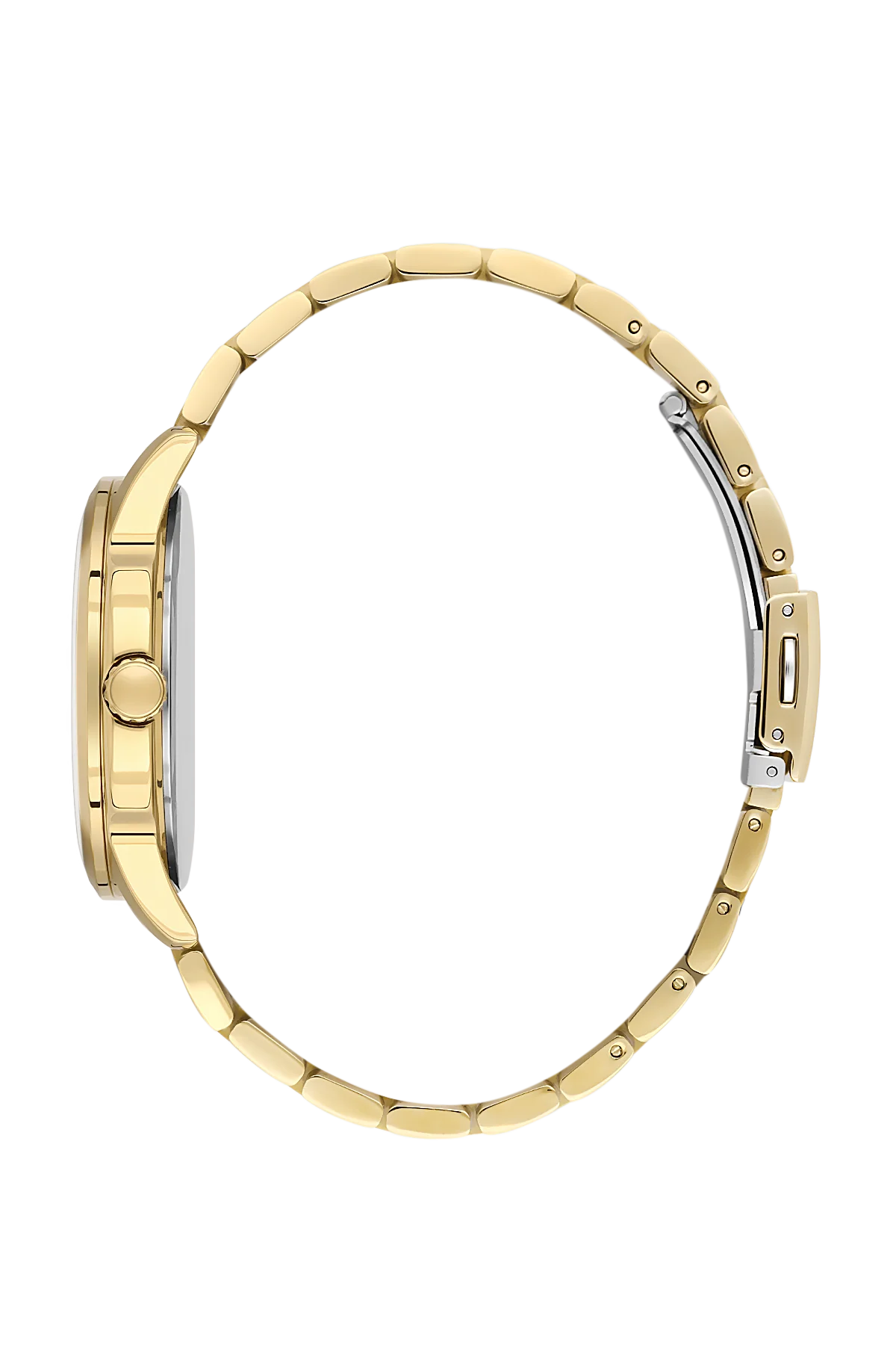 Gold Case & Black Dial Watch - Gold - Image 2