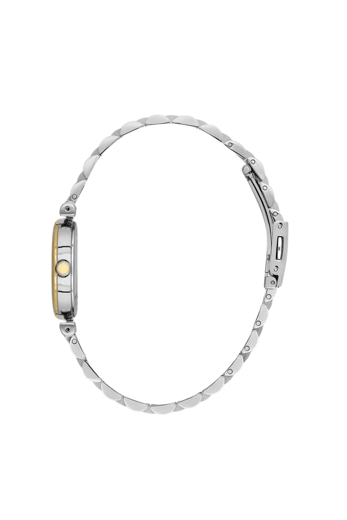 Gold Case Watch With Silver Dial & Gold Bracelet - Image 2