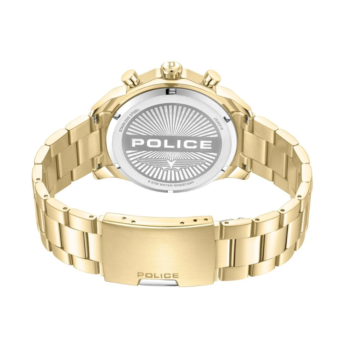 Gold Case With Black Dial & Steel Bracelet Strap - Gold - Image 3