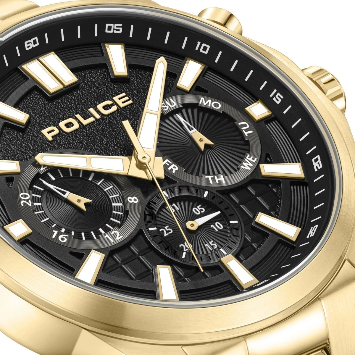 Gold Case With Black Dial & Steel Bracelet Strap - Gold - Image 4