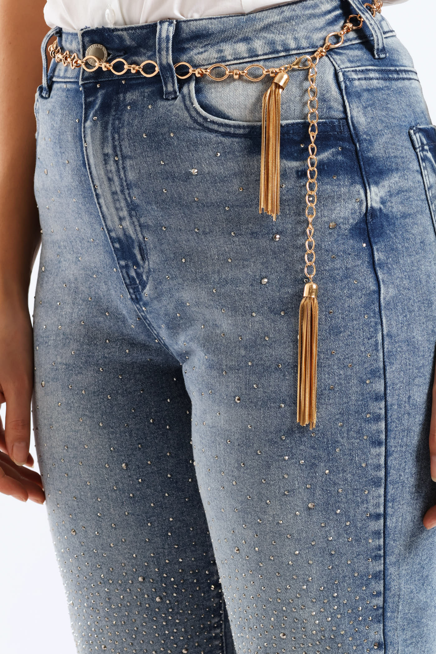 Gold Chain Tassle Belt - Gold - Image 3