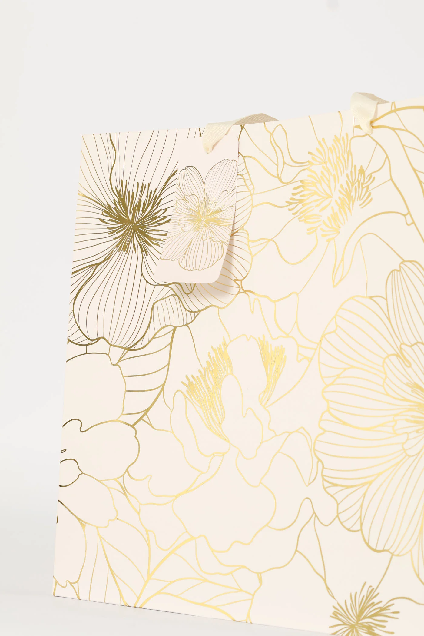 Gold Foil Floral Gift Bag - Blush - Image 2