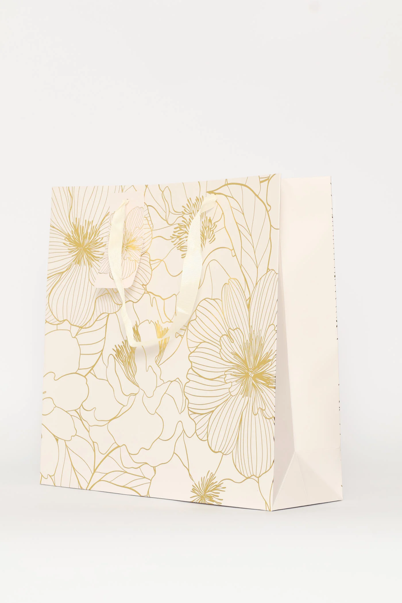 Gold Foil Floral Gift Bag - Blush - Image 3