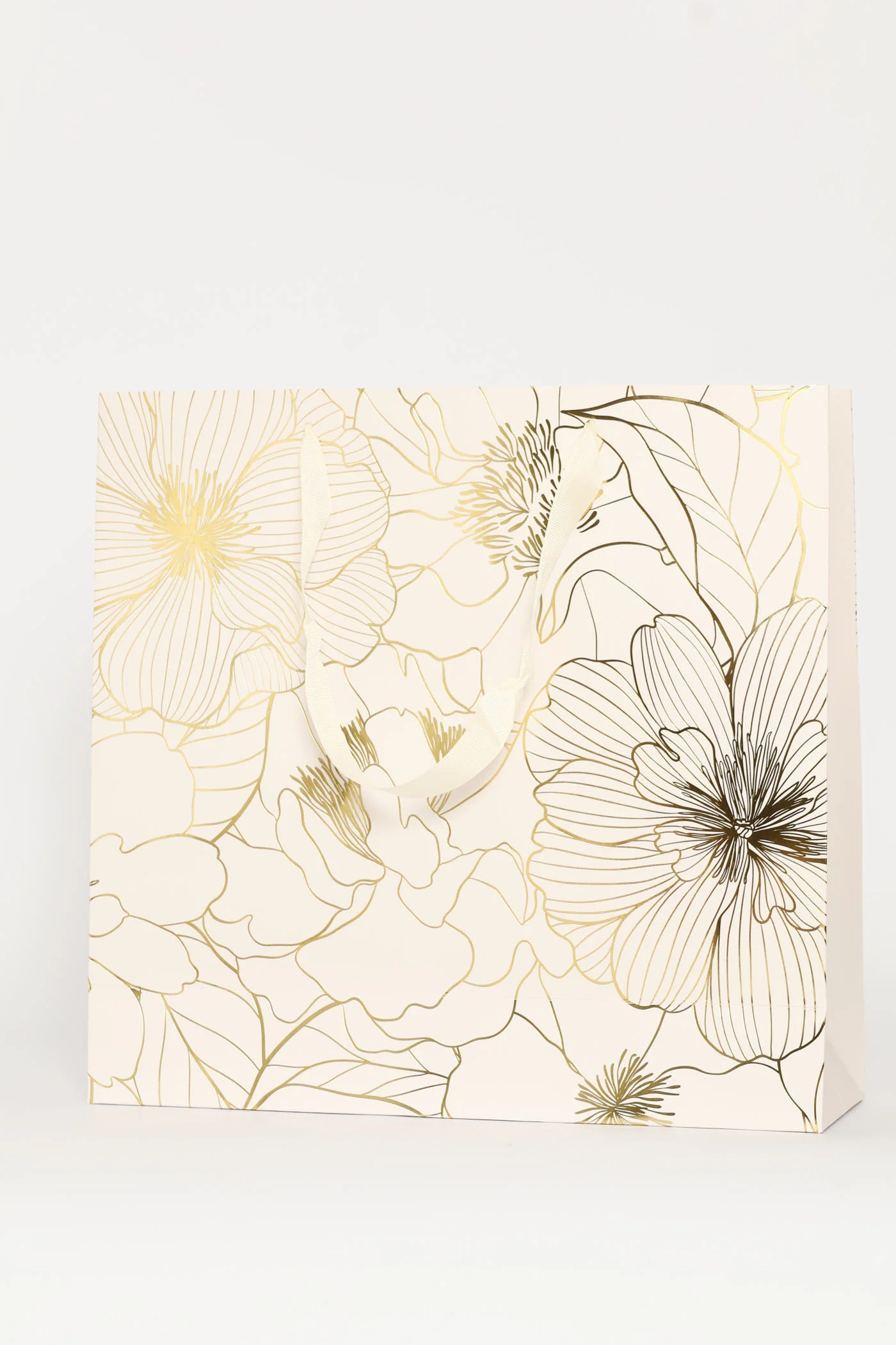 Gold Foil Floral Gift Bag - Blush - Image 4