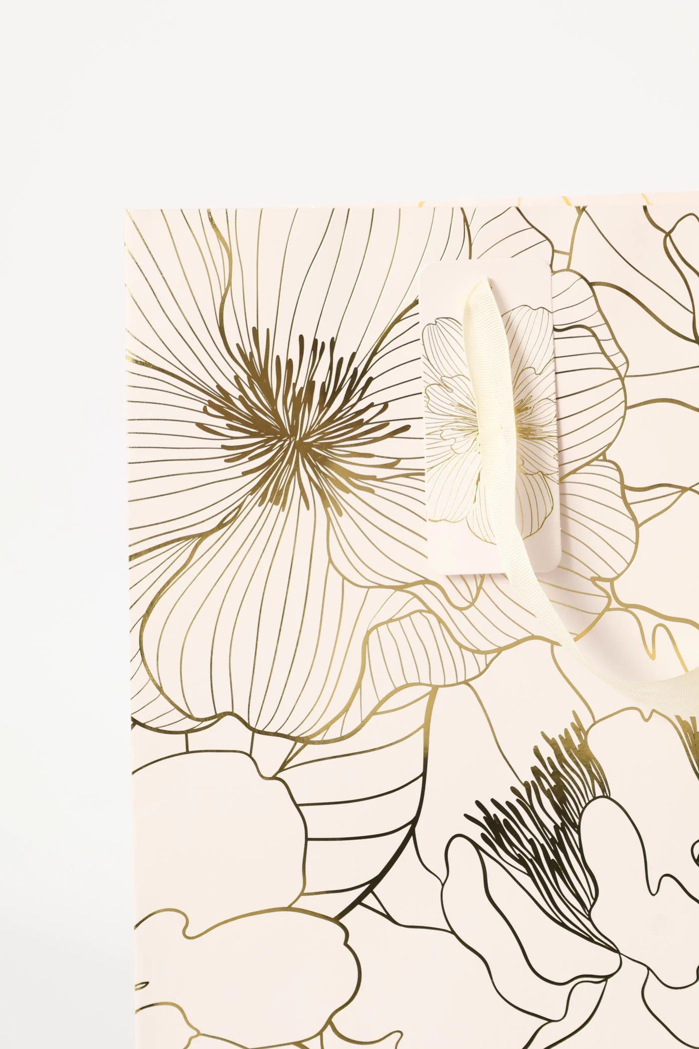 Gold Foil Floral Gift Bag - Blush - Image 2