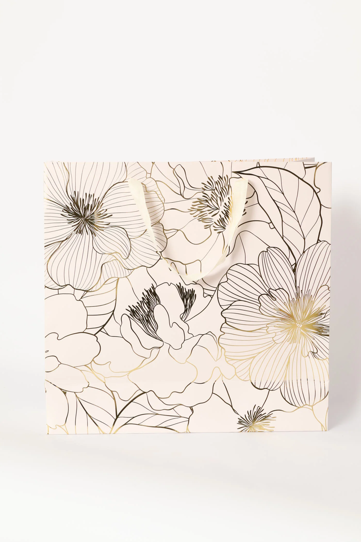 Gold Foil Floral Gift Bag - Blush - Image 4