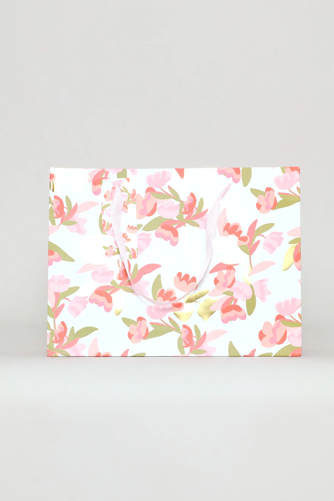Gold Foil Gift Bag - Coral Pink - Image 4