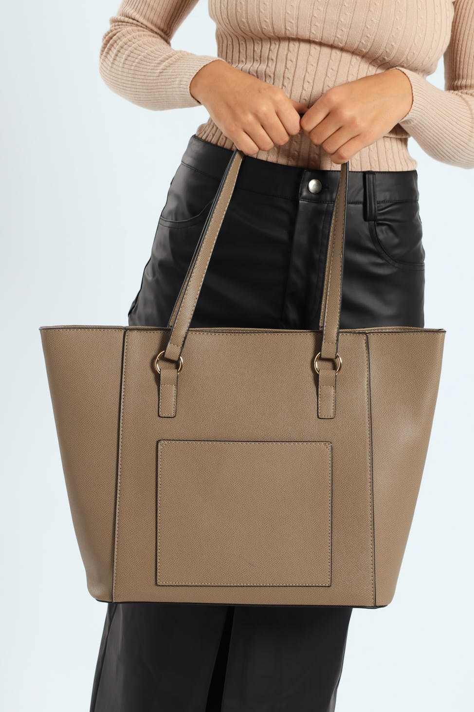 Gold Ring Text Shopper Bag - Image 4