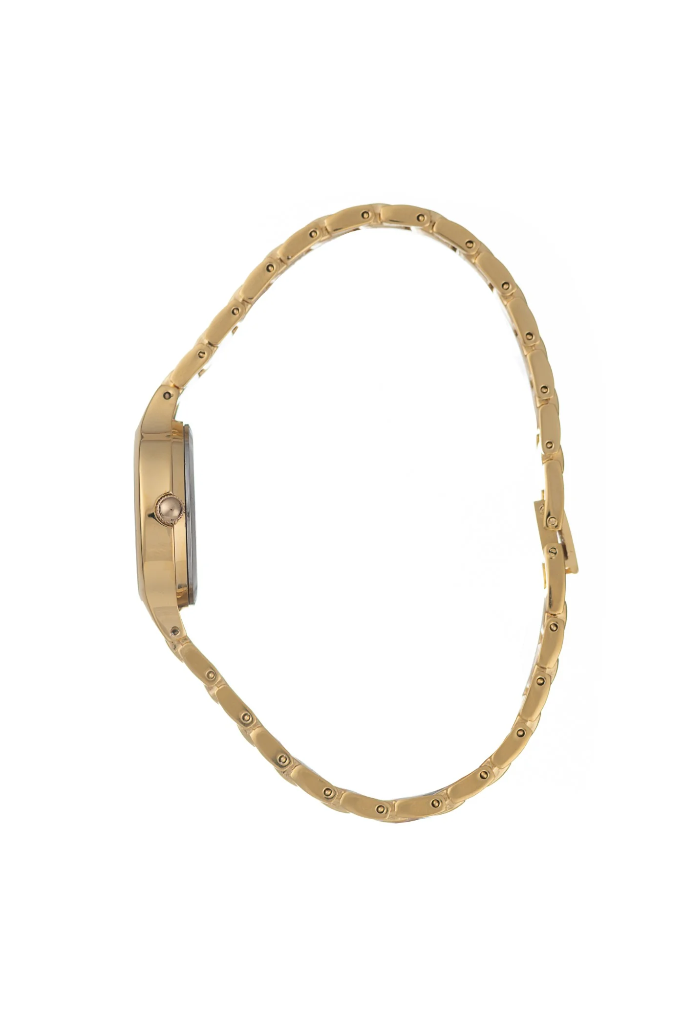 Round Champagne Stones Dial Bracelet Watch - Gold - Image 2