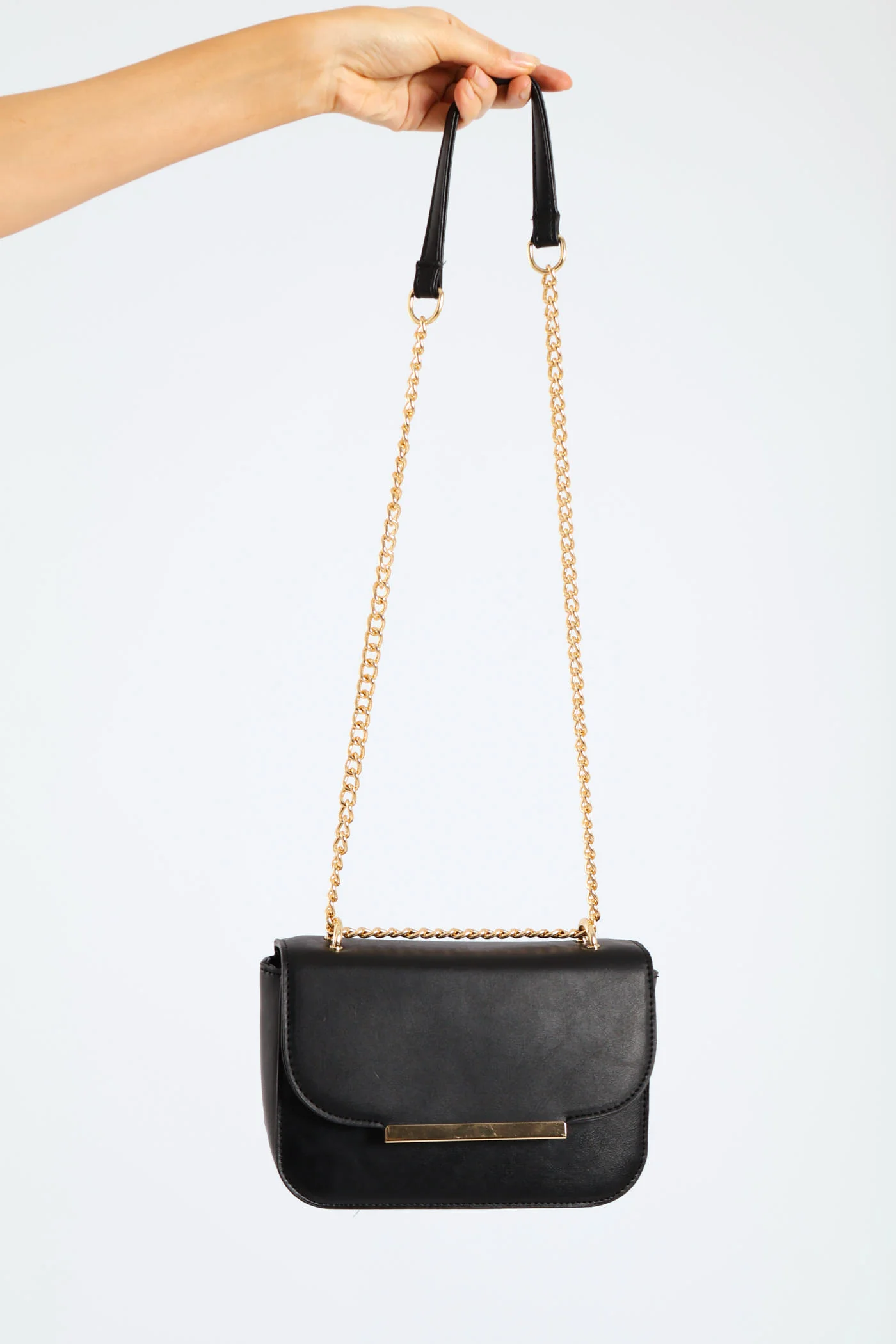 Gold Hardware Satchel - Black - Image 2