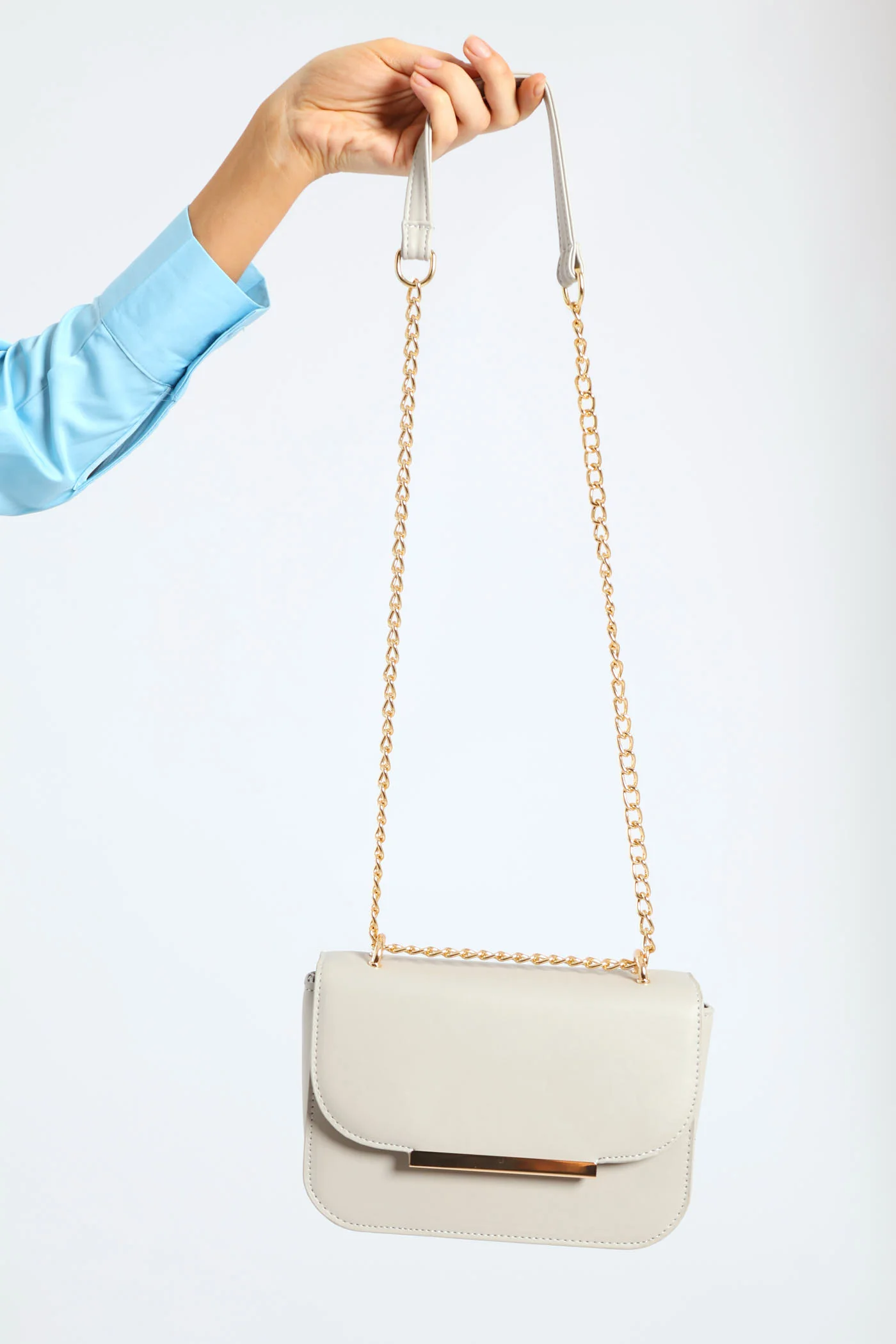 Gold Hardware Satchel - Grey Dawn - Image 2
