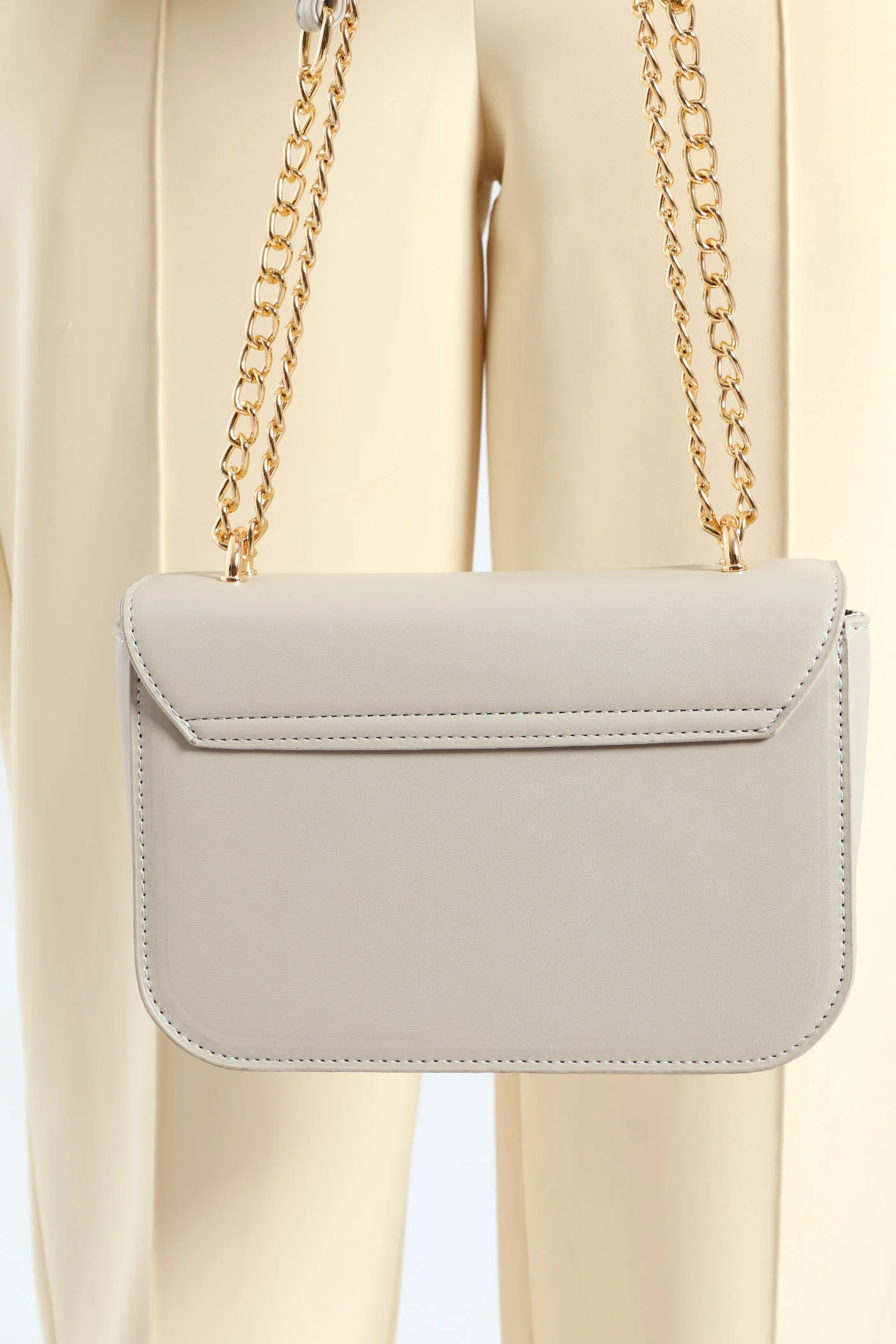 Gold Hardware Satchel - Grey Dawn - Image 4