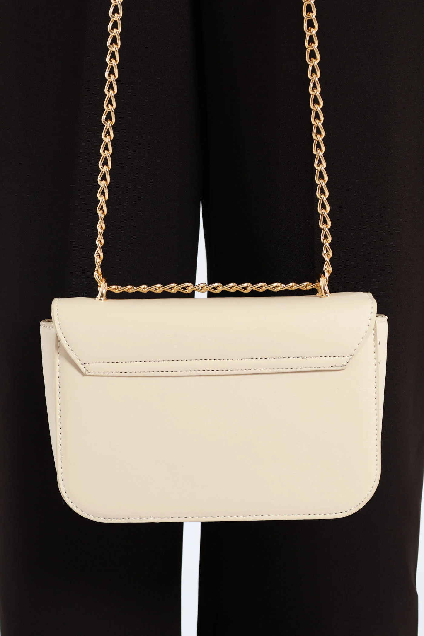 Gold Hardware Satchel - Beige - Image 4