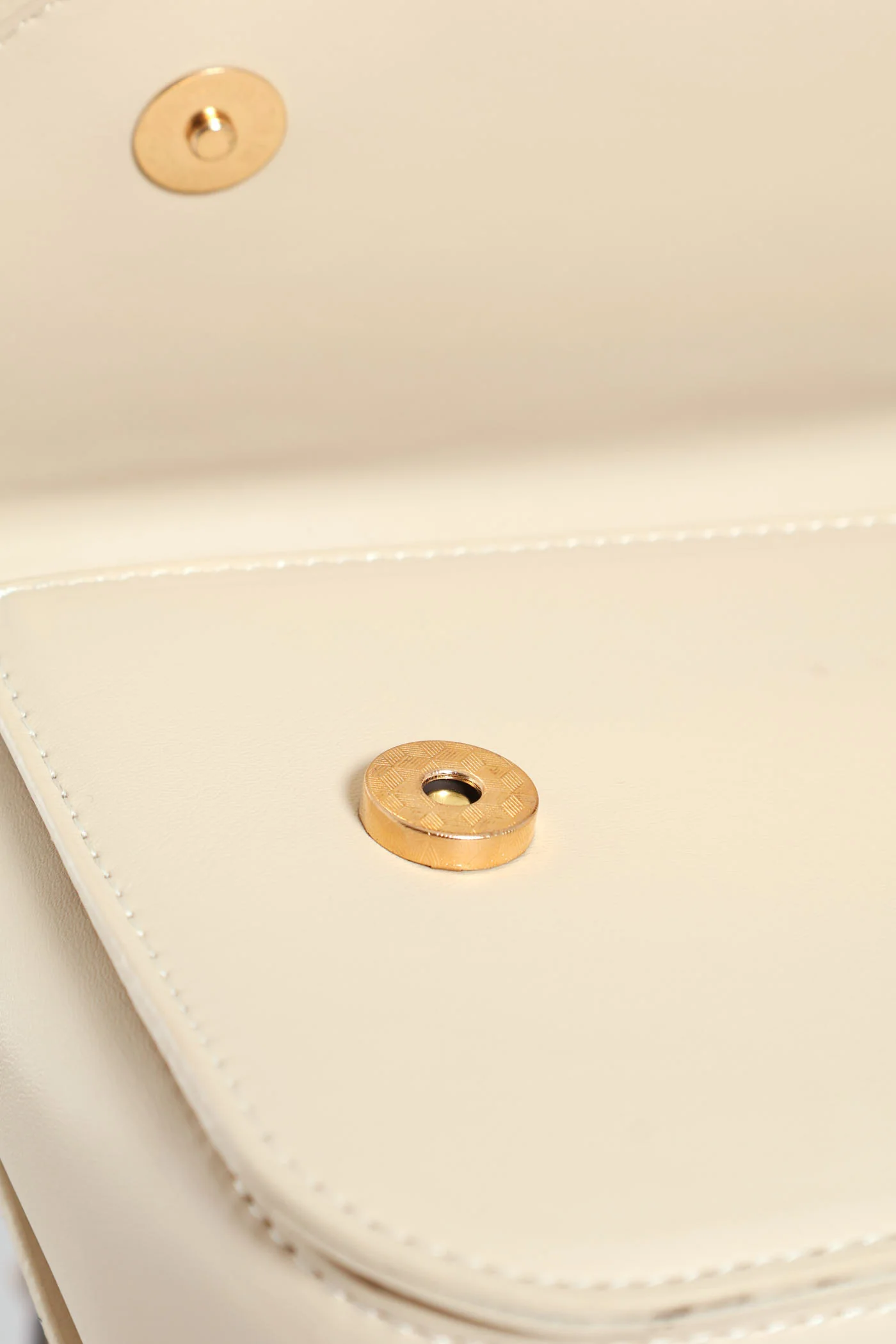 Gold Hardware Satchel - Beige - Image 5