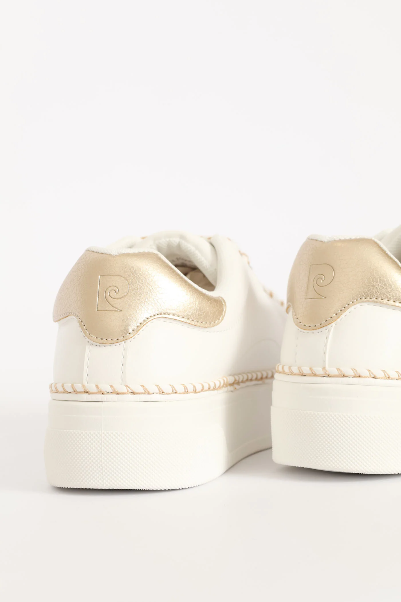 Gold Thread Platform Sneaker - White - Image 5