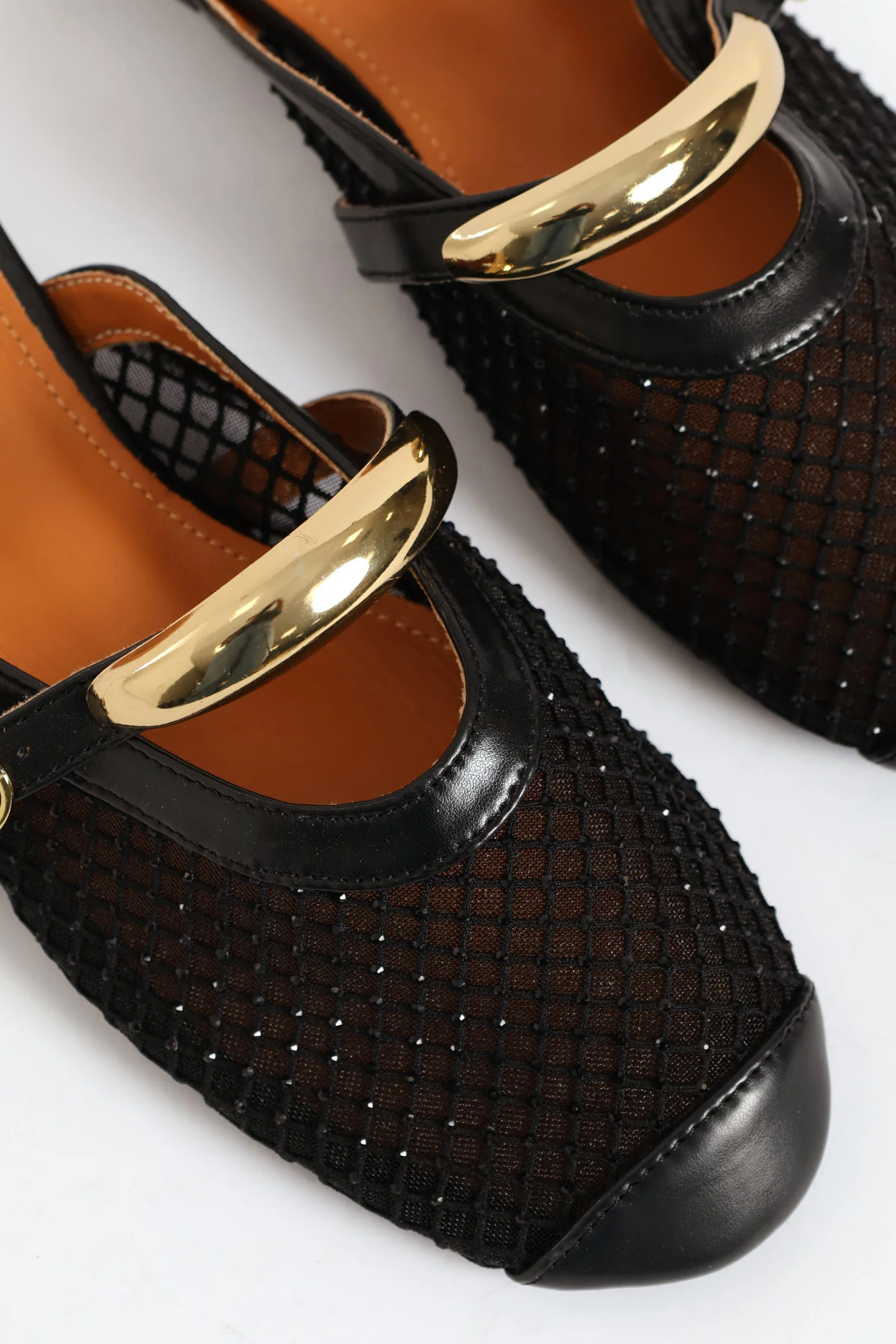 Gold Trim Detail Diamante Push In  - Black - Image 3