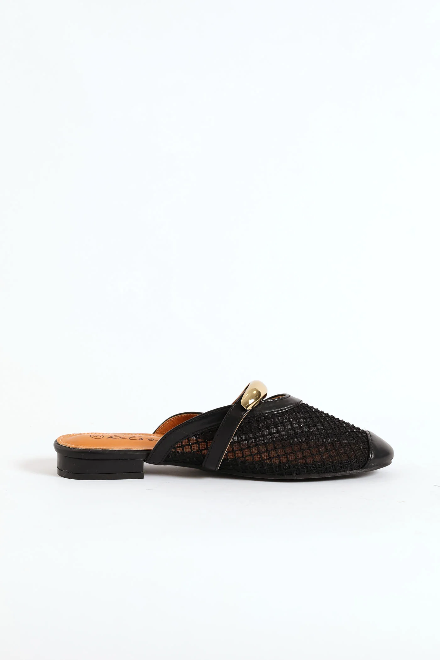 Gold Trim Detail Diamante Push In  - Black - Image 4