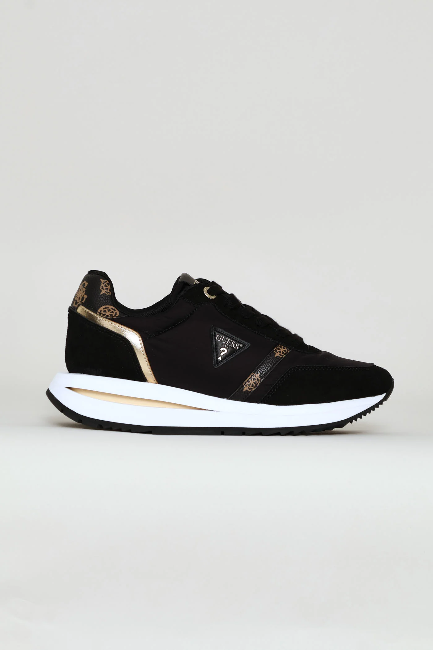 Gold Trim Detail Sneaker - Black - Image 2