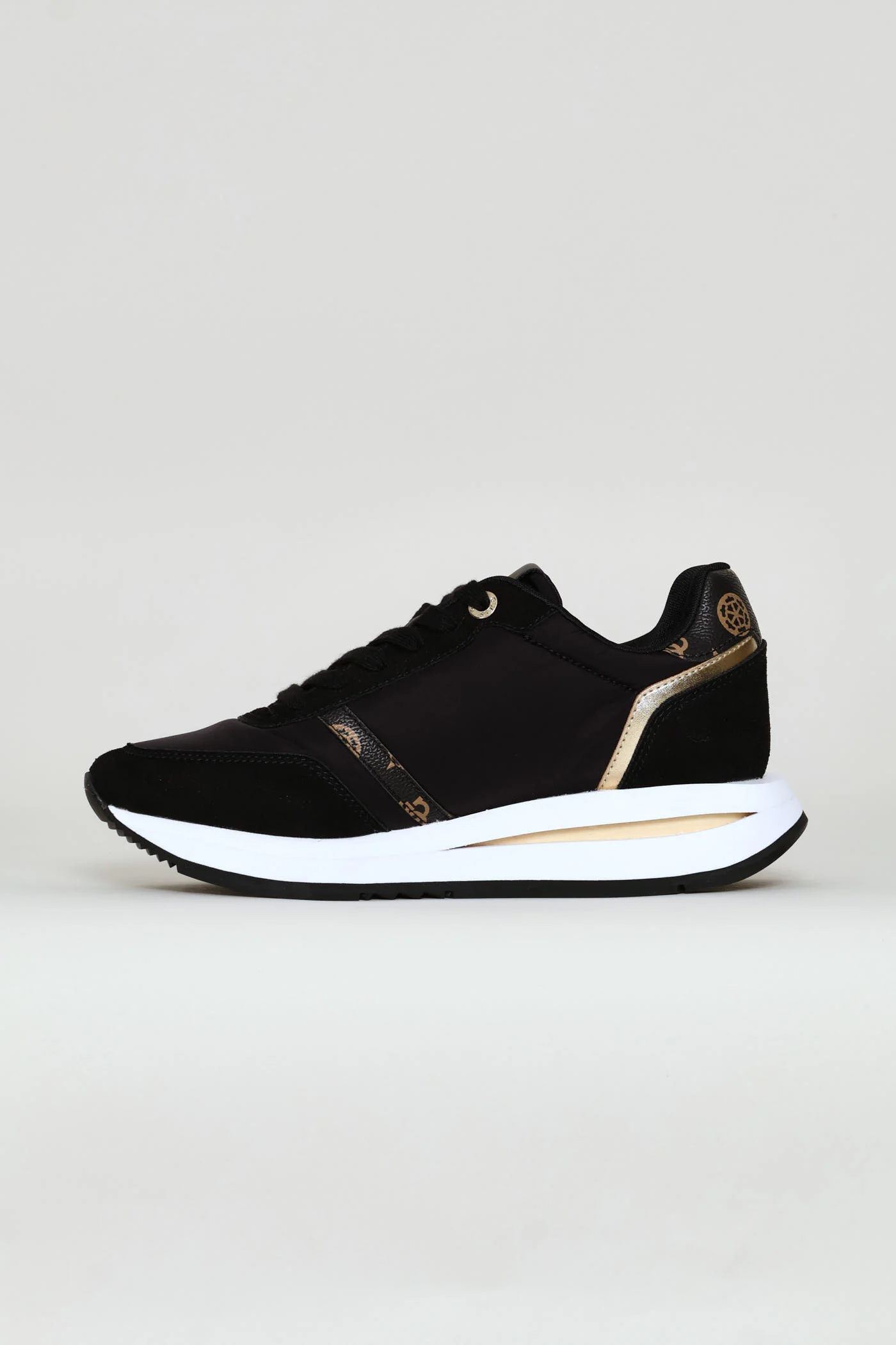 Gold Trim Detail Sneaker - Black - Image 4
