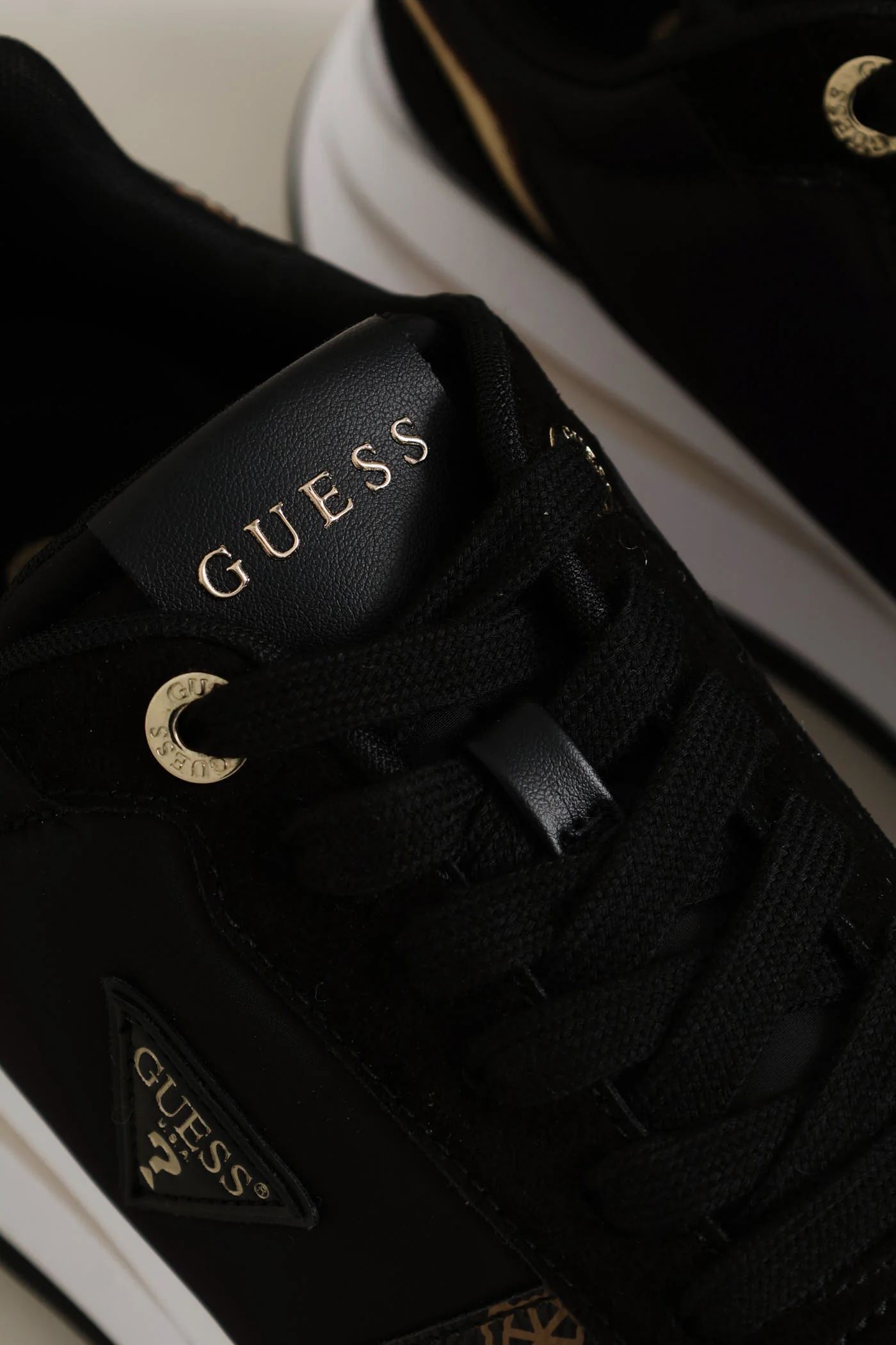 Gold Trim Detail Sneaker - Black - Image 7
