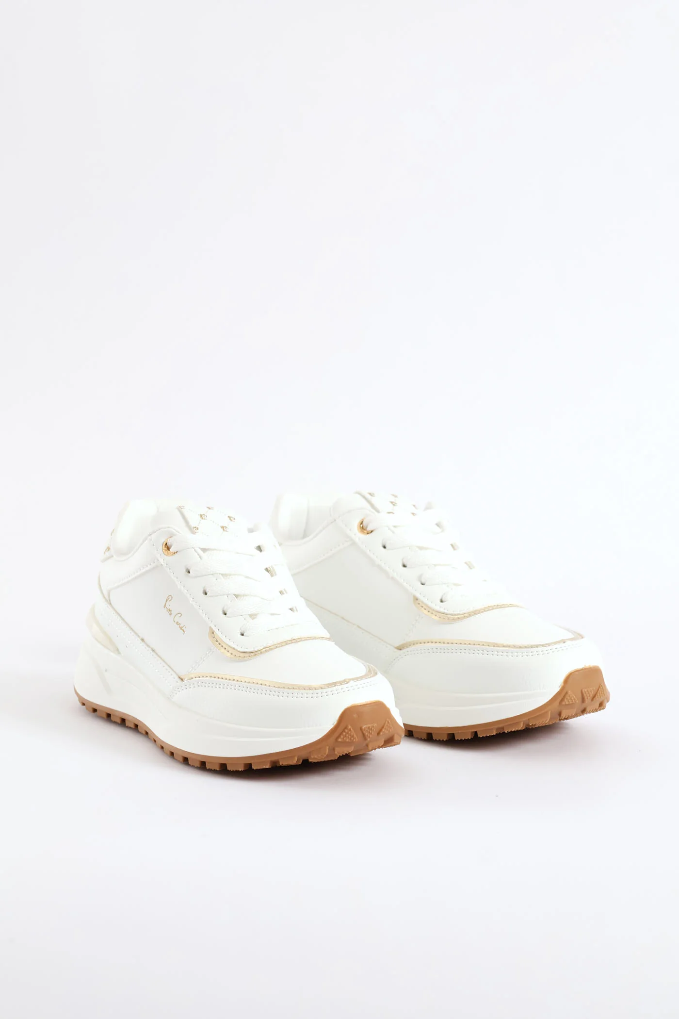 Gold Trim Sneaker - White - Image 3