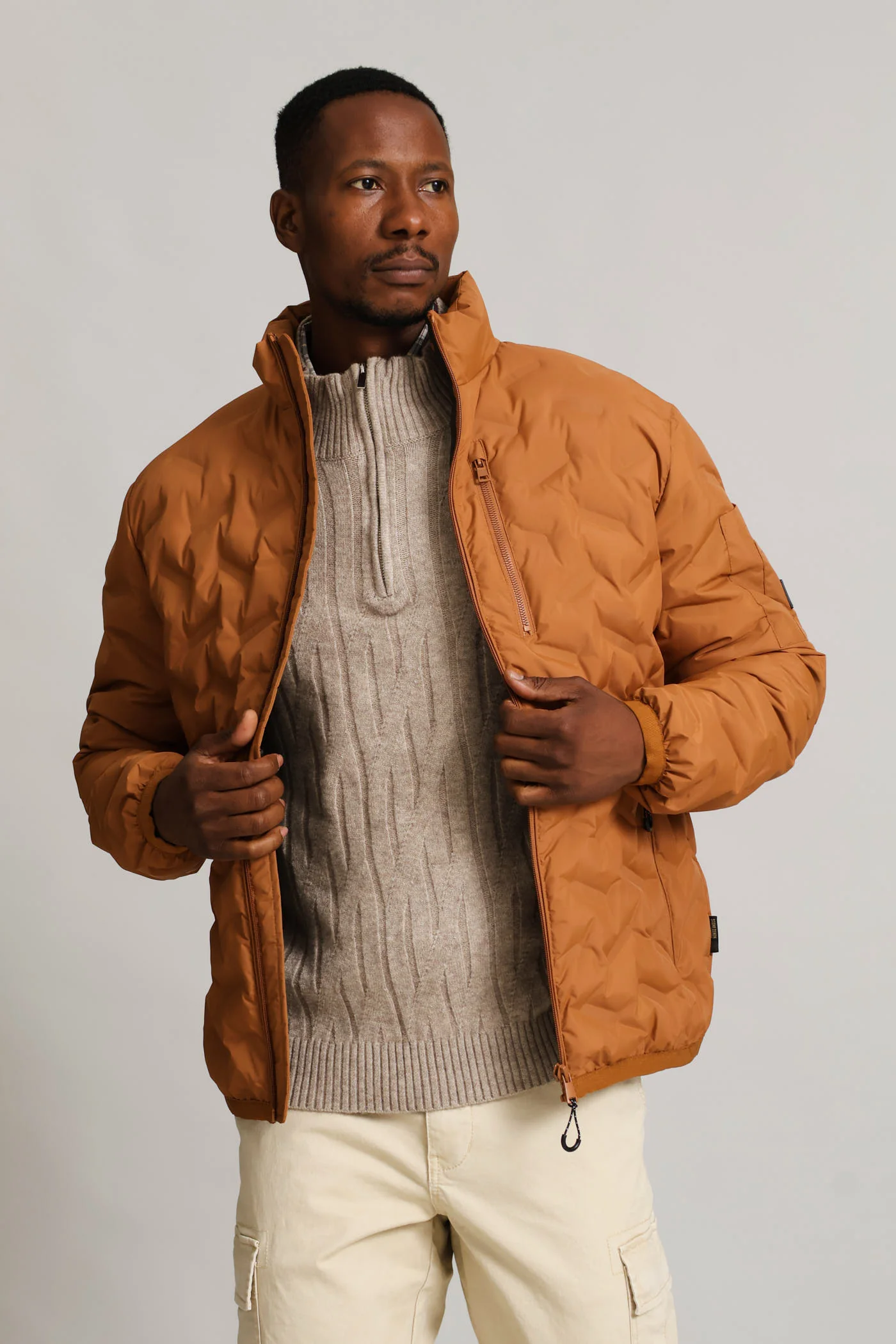 Golden Brown Heat Seal Puffer - Brown - Image 3