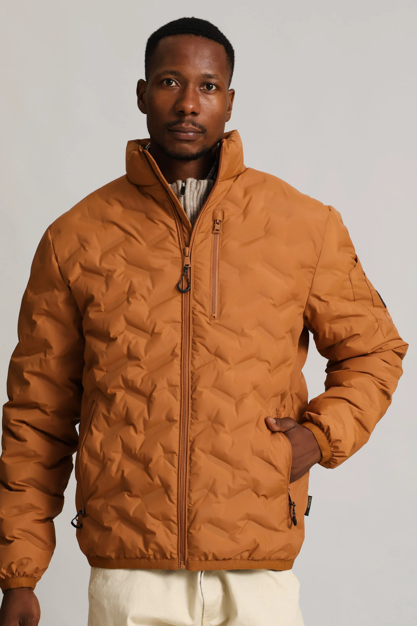 Golden Brown Heat Seal Puffer - Brown - Image 7