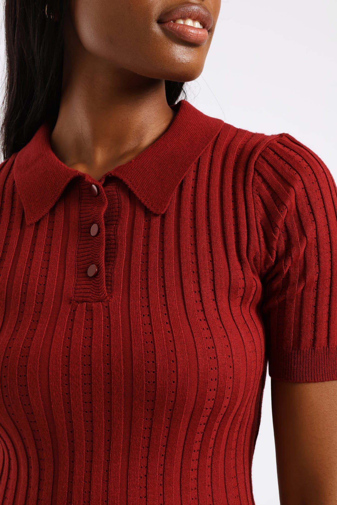 Golfer Tee - Maroon - Image 4