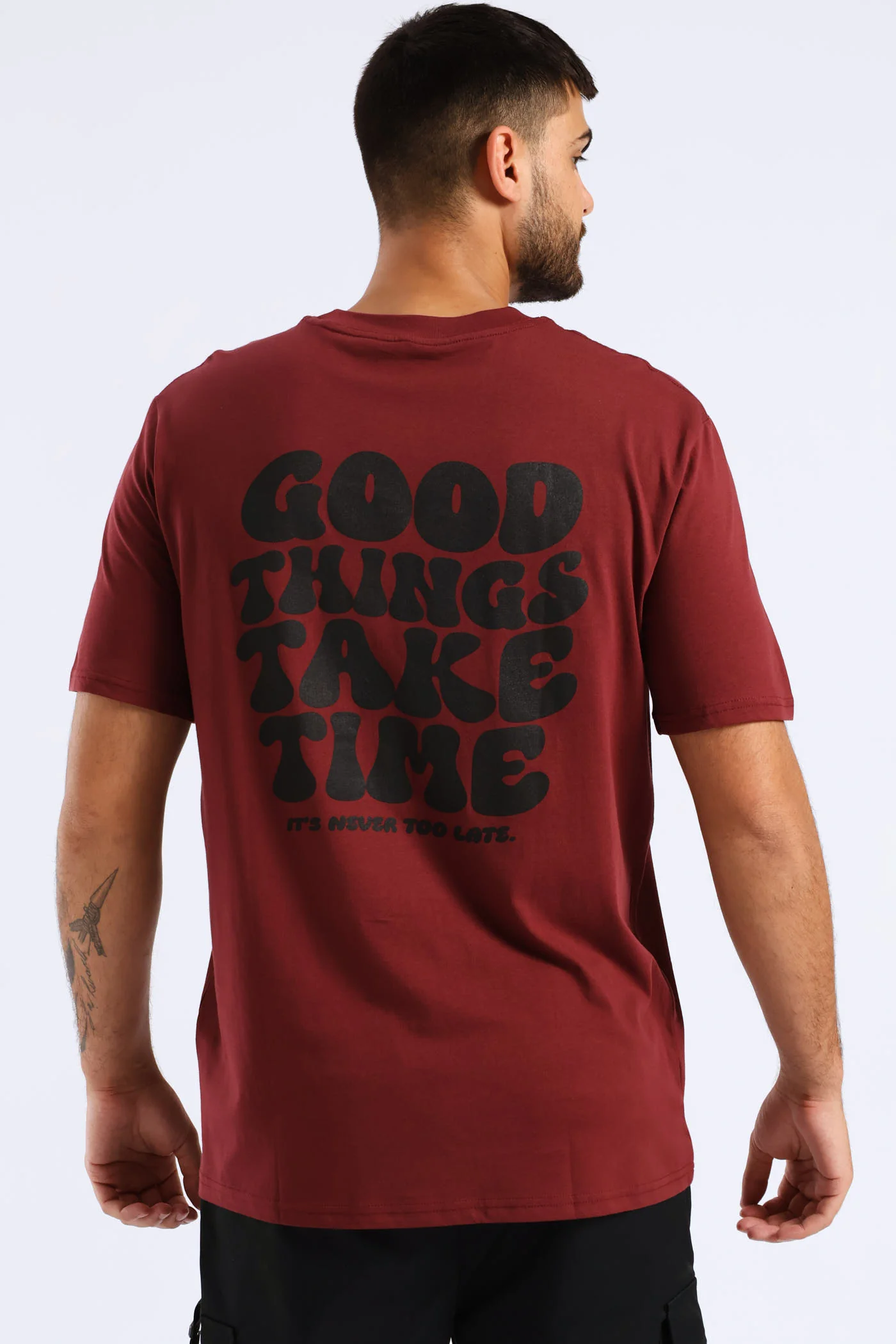 Good Things Front & Back Print - Burgundy - Image 2