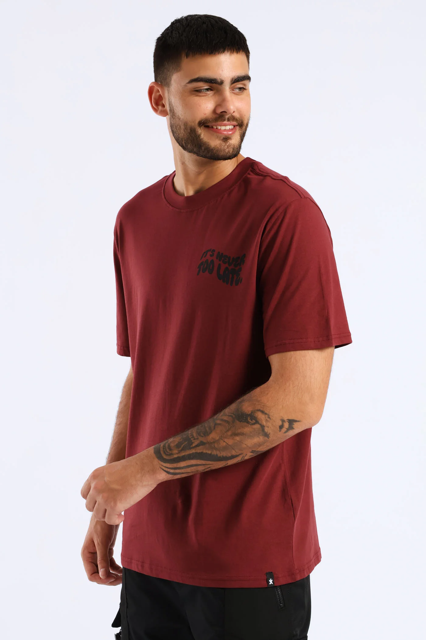 Good Things Front & Back Print - Burgundy - Image 3