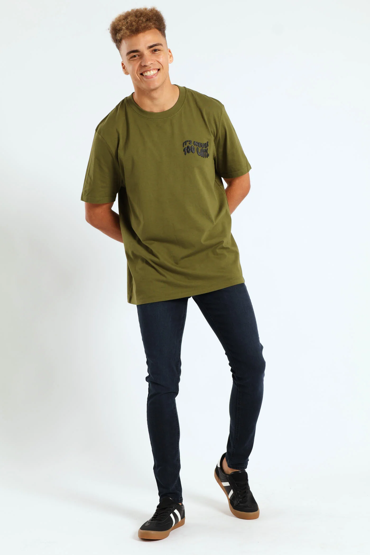 Good Things Print Tee - Light Fatigue - Image 4