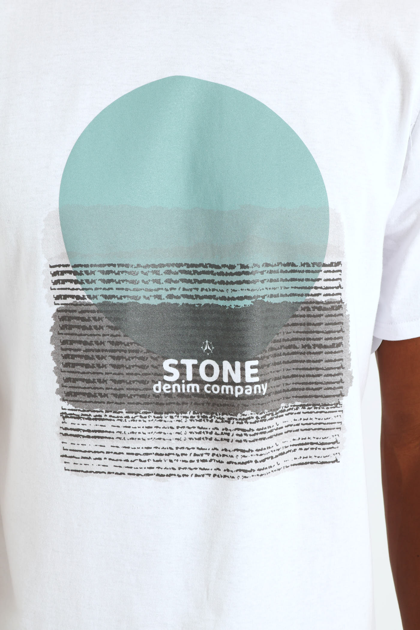 Gouache Landscape Tee - White - Image 2