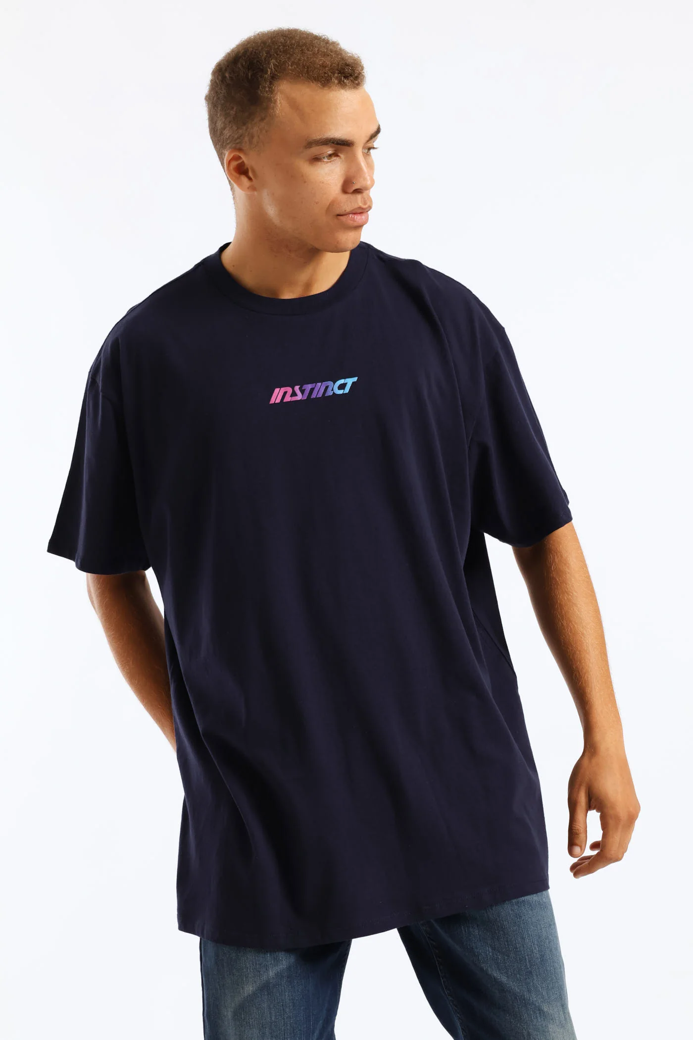 Gradient Logo Tee - Navy - Image 3