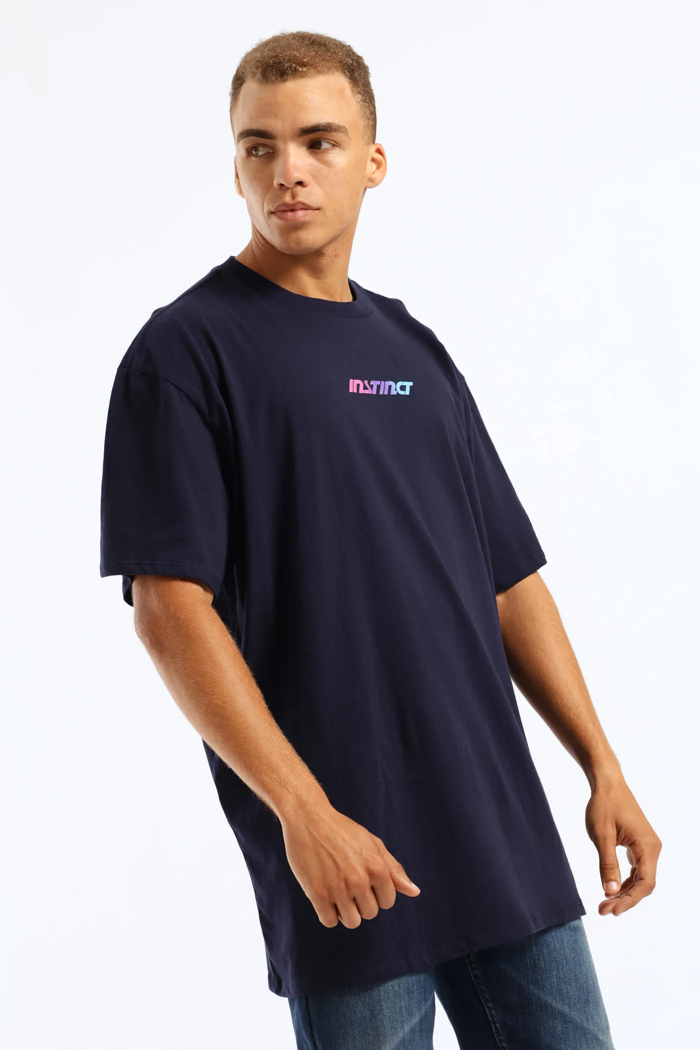 Gradient Logo Tee - Navy - Image 4