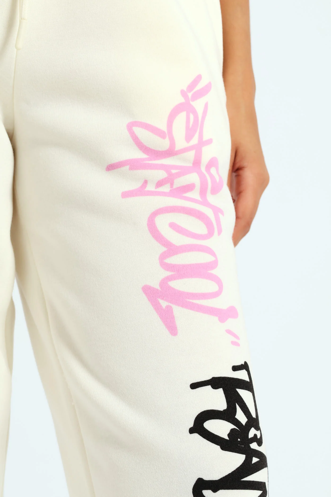 Graffiti Jogger - Cream - Image 7