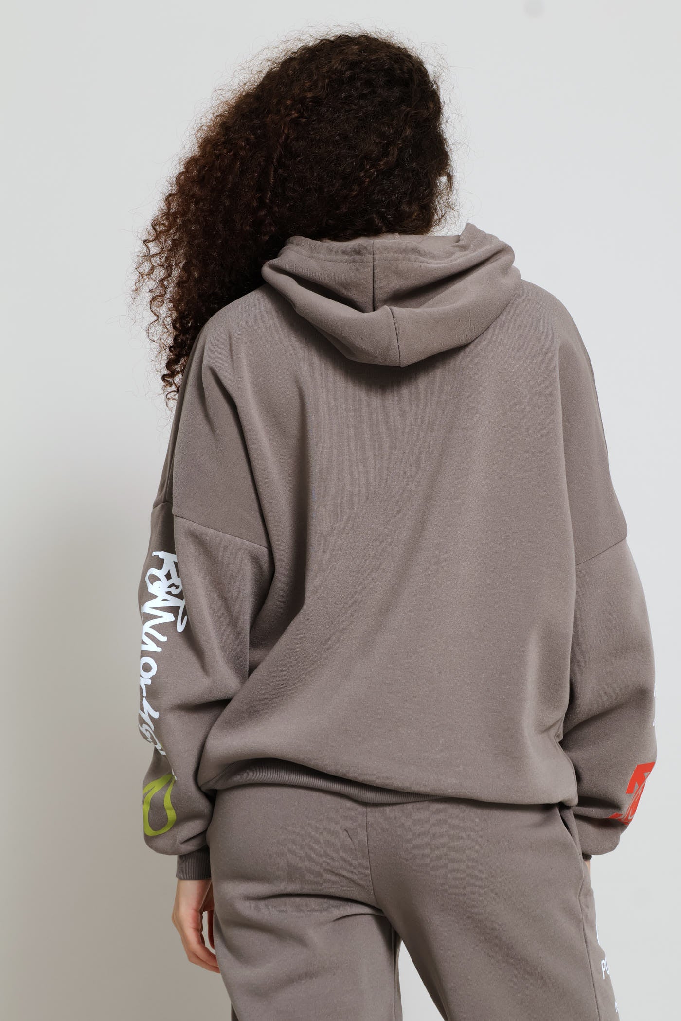Graffiti Oversized Hoody - Charcoal - Image 4