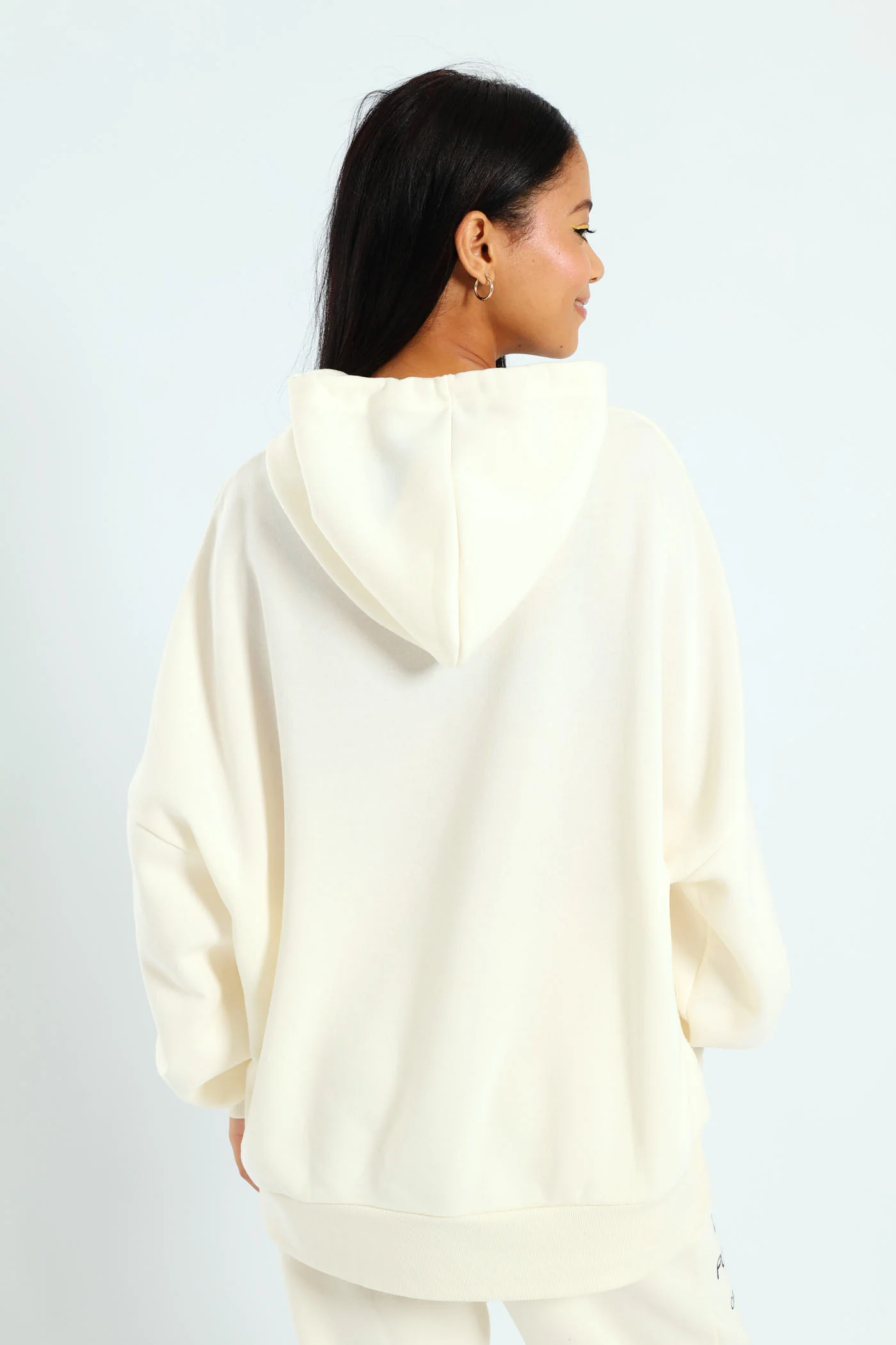 Graffiti Oversized Hoody - Cream - Image 3