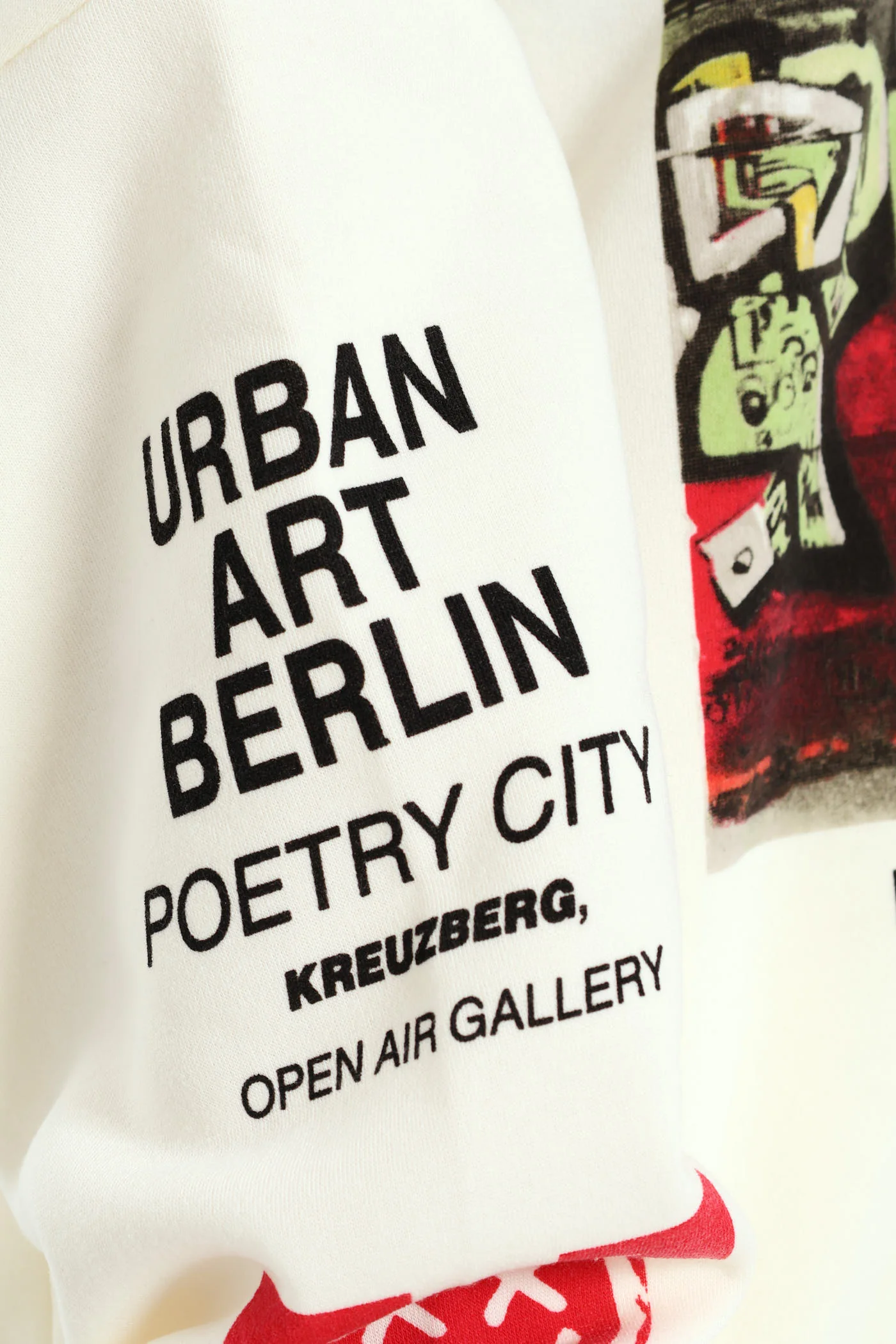 Graffiti Oversized Hoody - Cream - Image 6