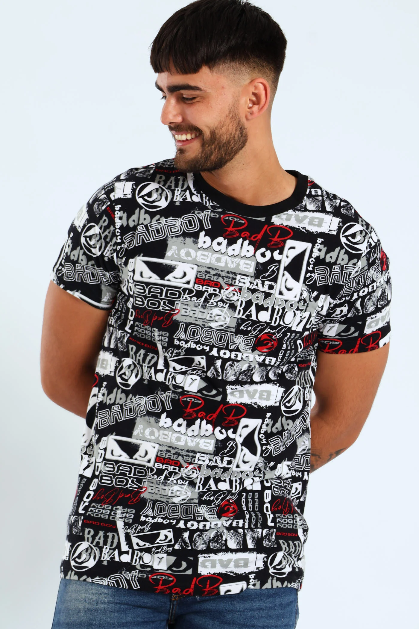 Graffiti Print Tee - Black - Image 4
