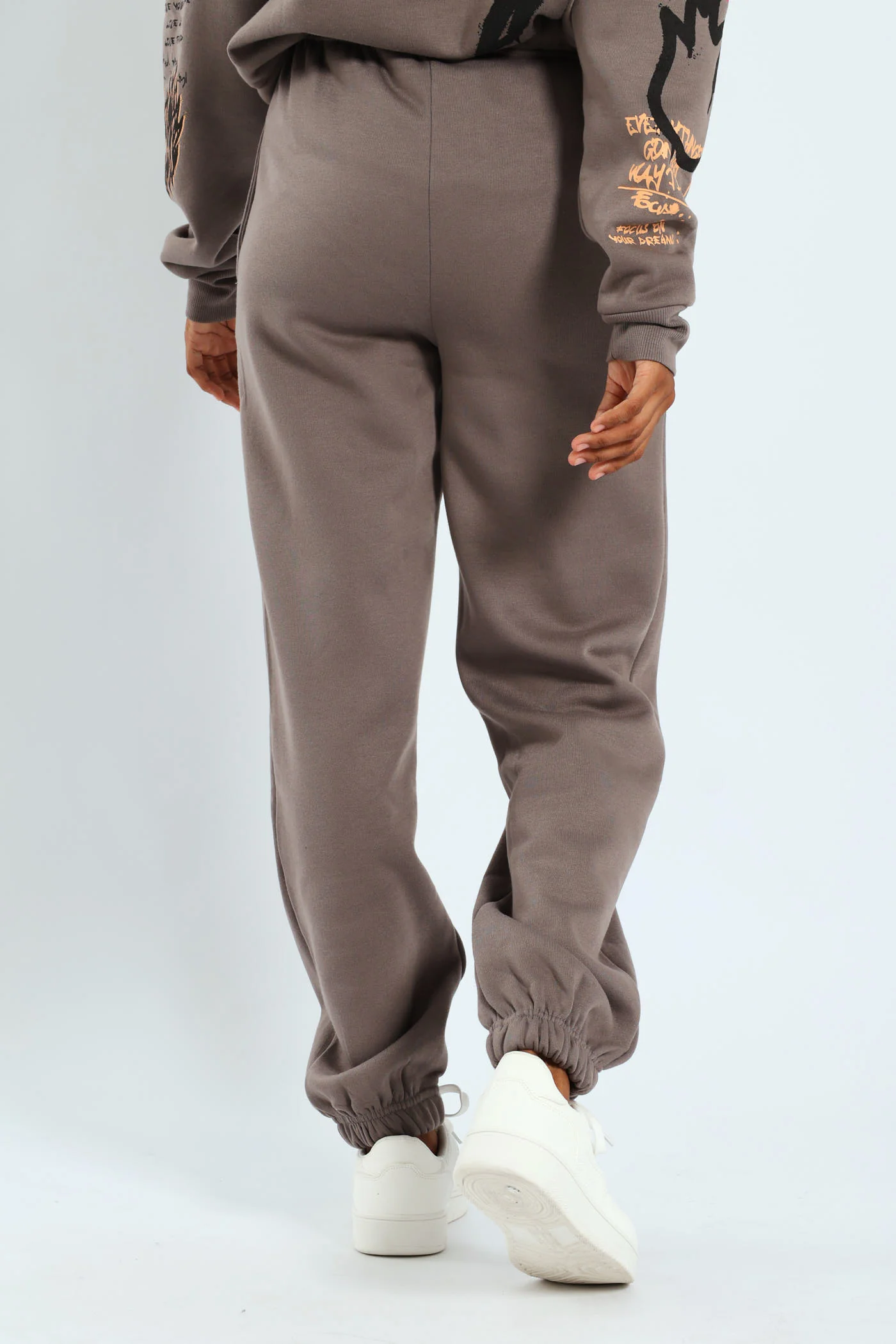 Graphic Printed Jogger - Charcoal - Image 4