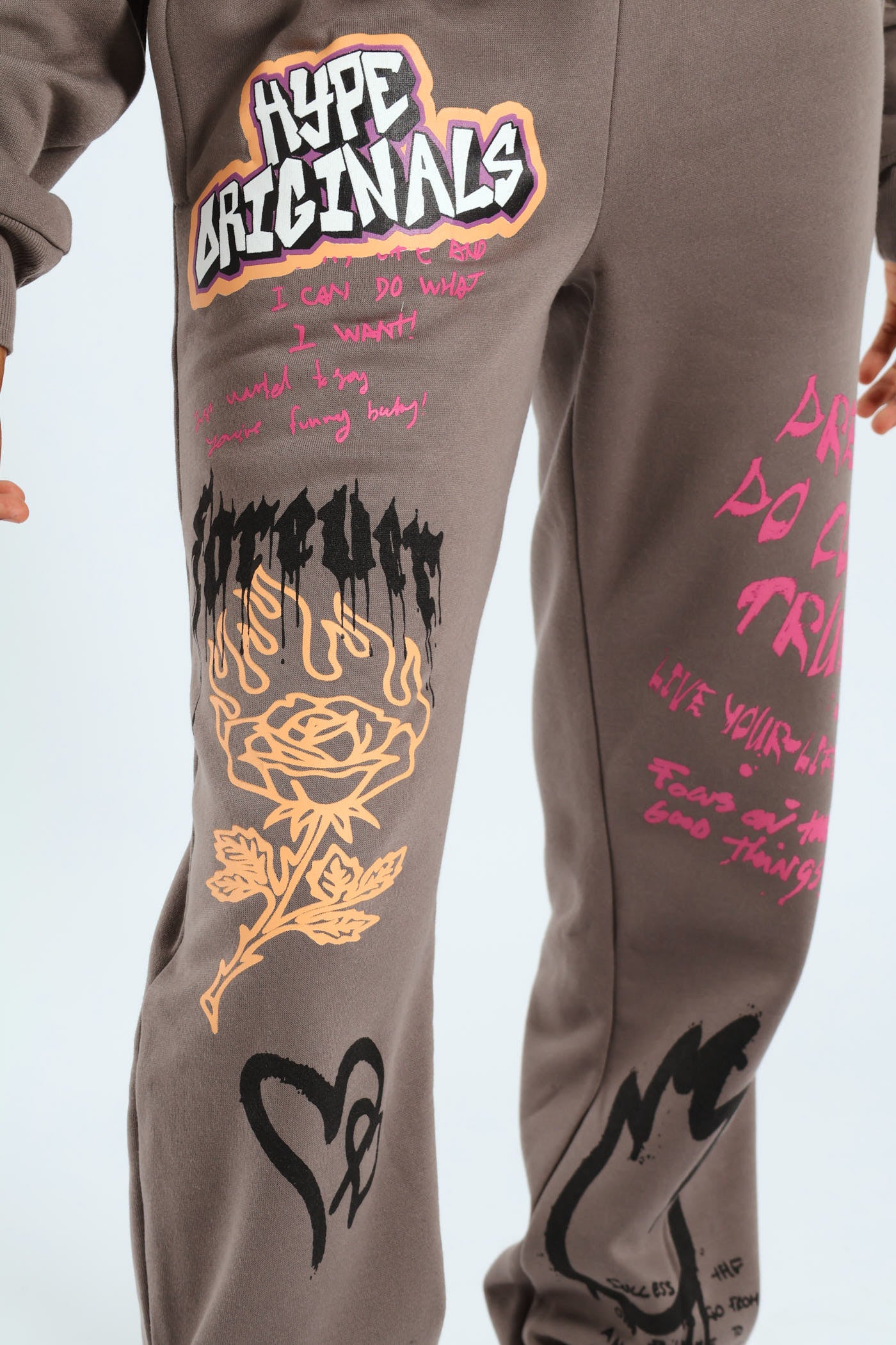 Graphic Printed Jogger - Charcoal - Image 5