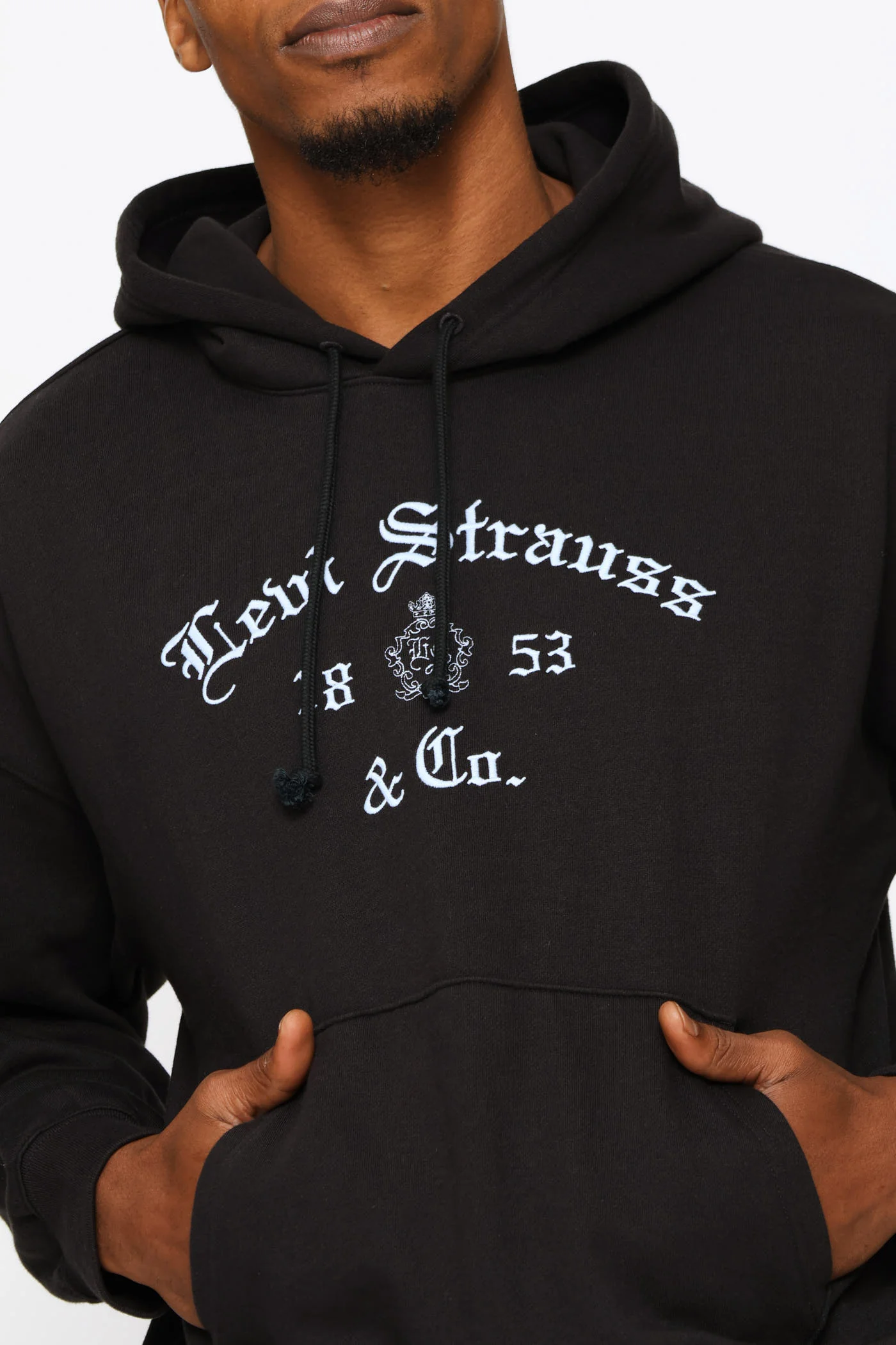 Graphic Boxy Hoodie - Black - Image 2