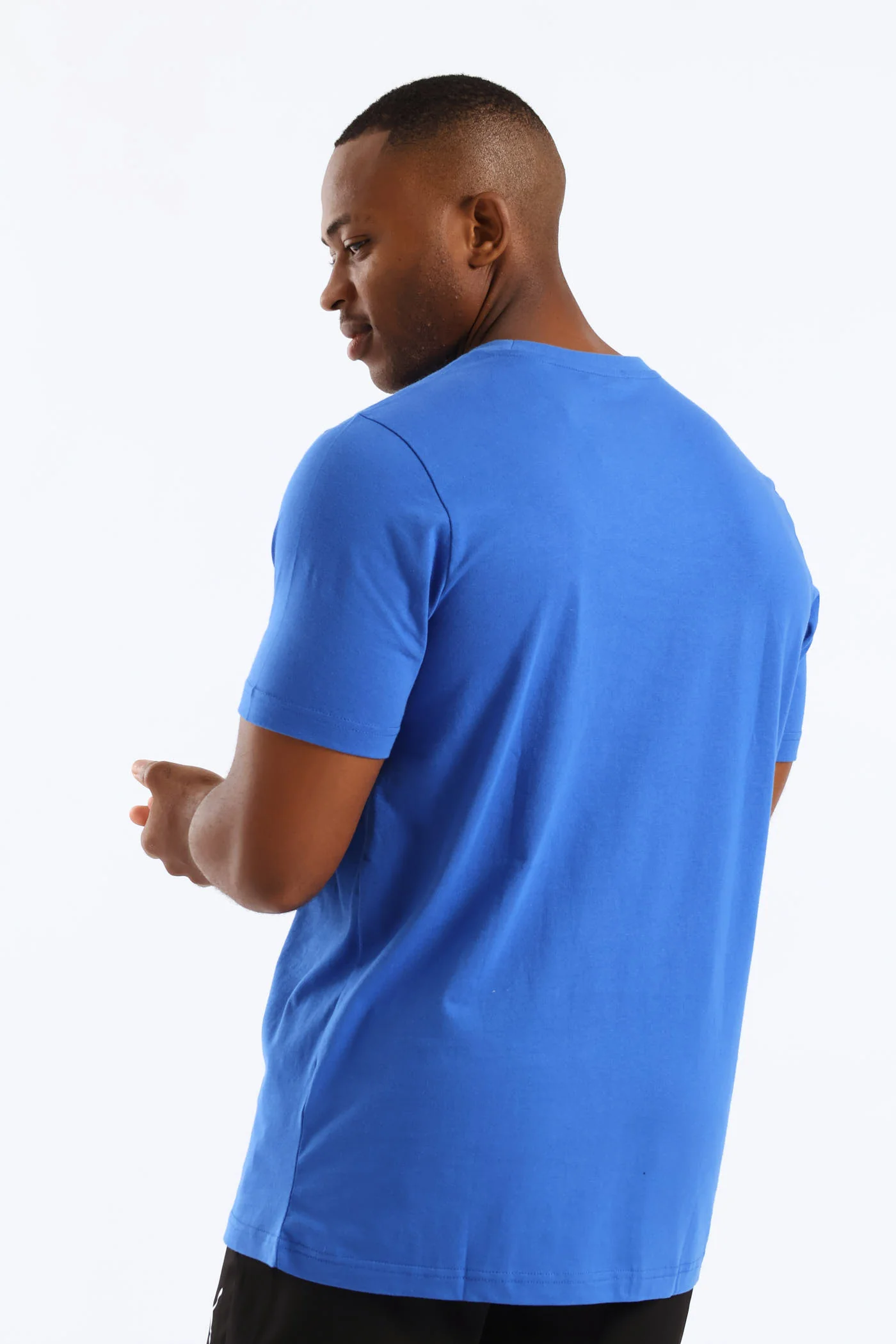 Graphic Cat Logo Tee - Blue - Image 2